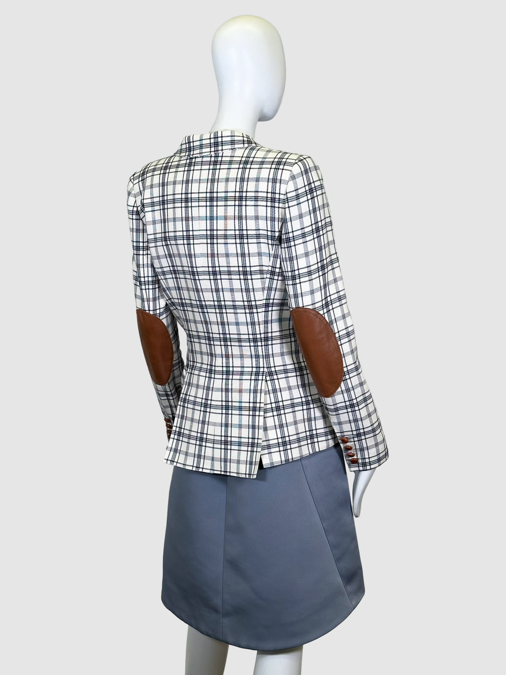 Smythe Plaid Single-breasted Blazer - Size 8