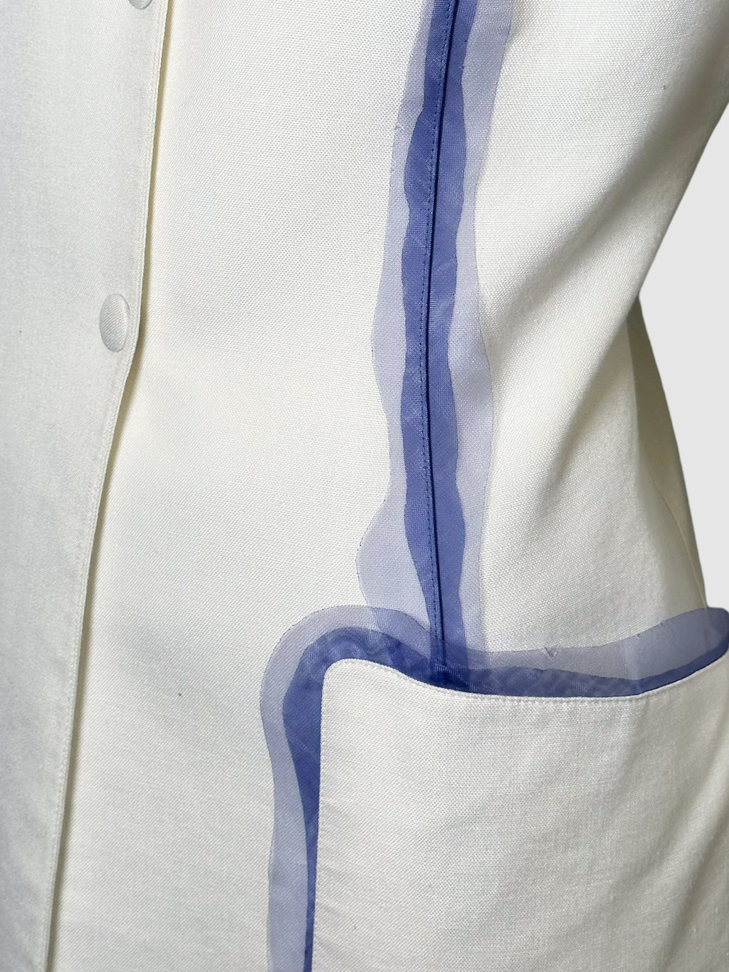 Linen Contrast Blazer - Size 42