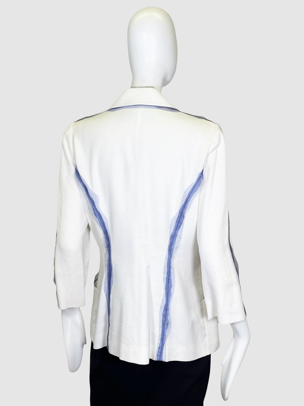 Linen Contrast Blazer - Size 42