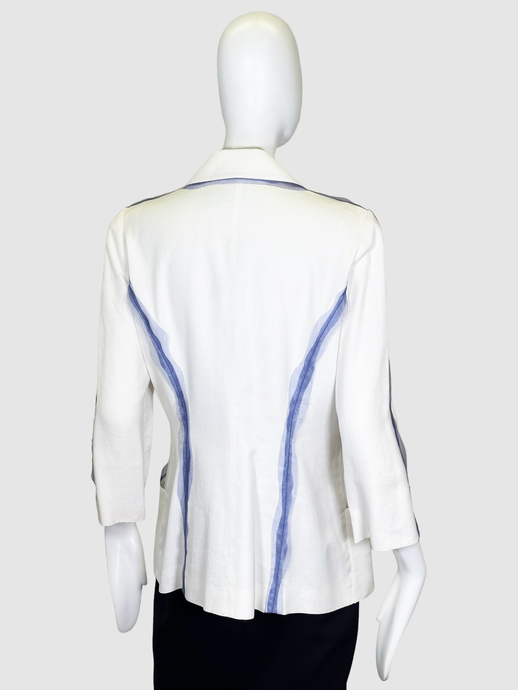 Linen Contrast Blazer - Size 42