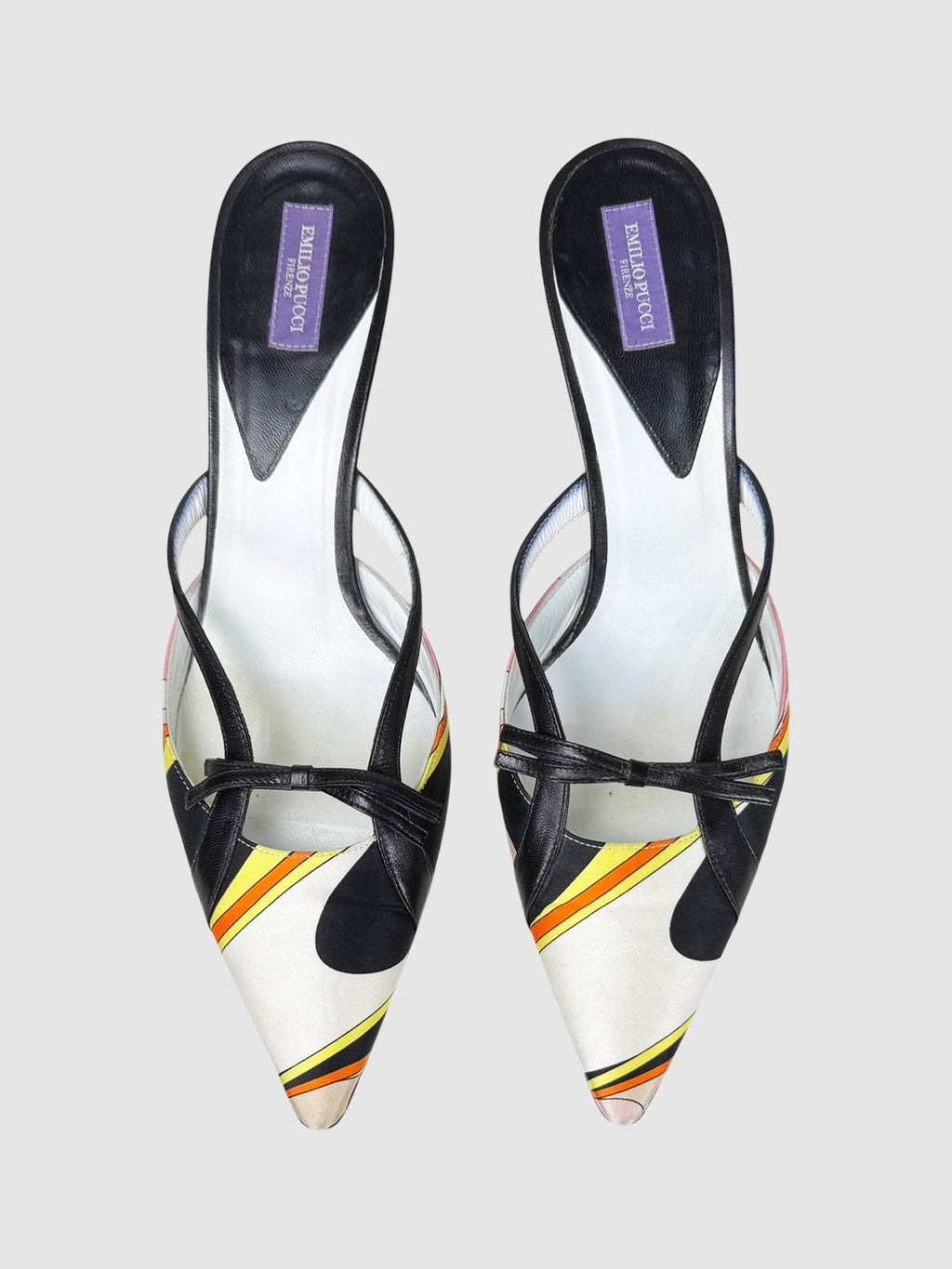 Printed Kitten Heel Mules