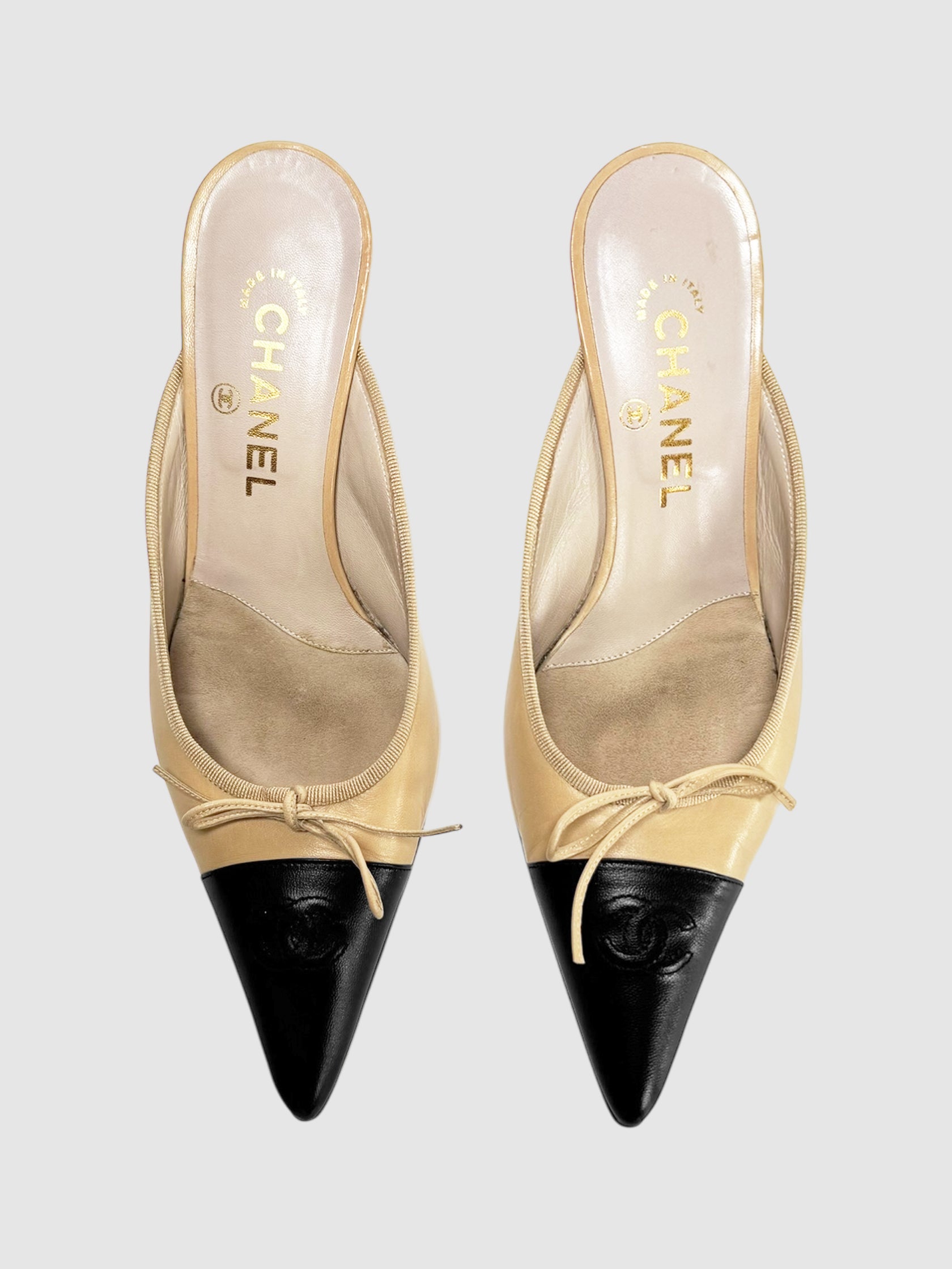 CC Cap Toe Leather Mules