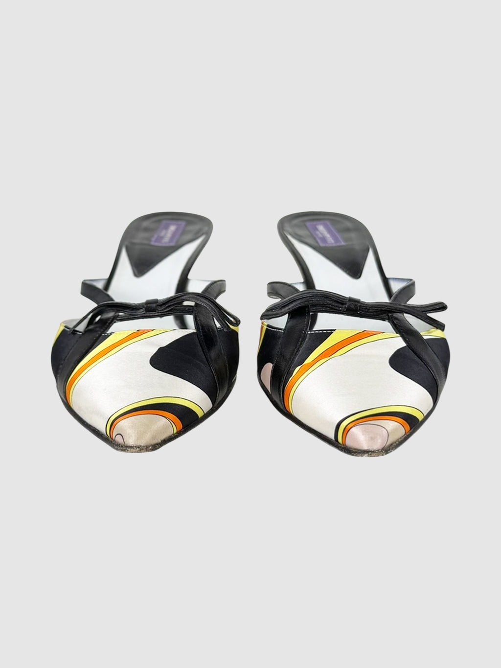 Printed Kitten Heel Mules