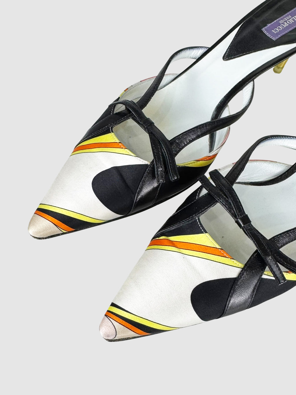 Printed Kitten Heel Mules