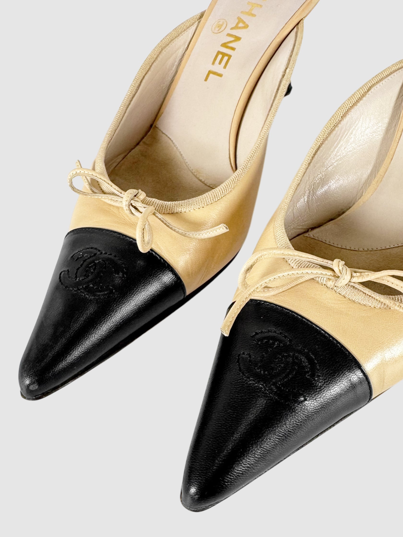 CC Cap Toe Leather Mules