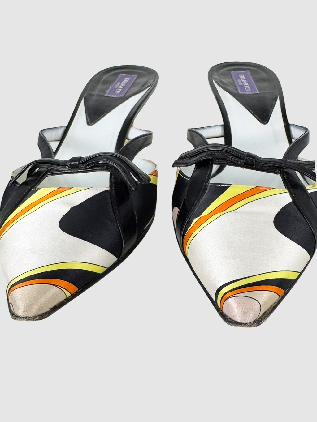 Printed Kitten Heel Mules