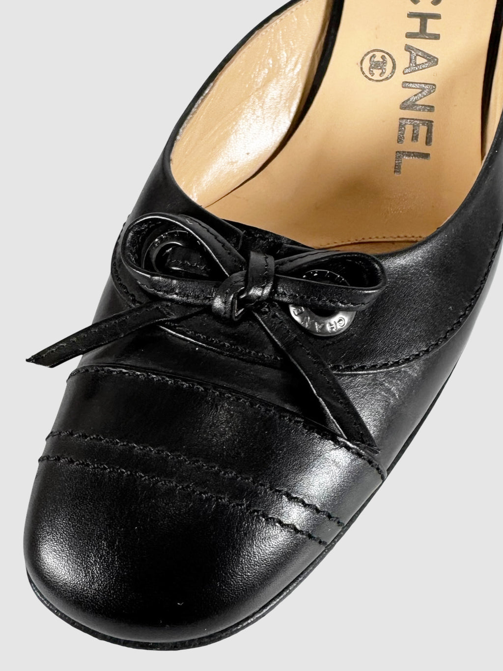 Leather Kitten Heel Mules