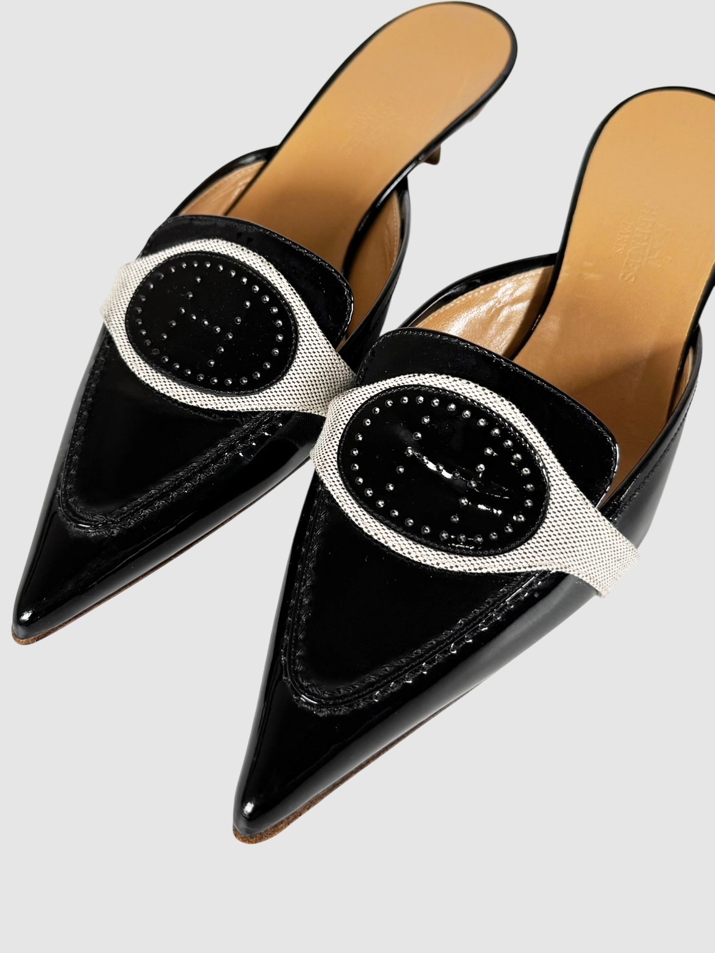 H Leather Mules