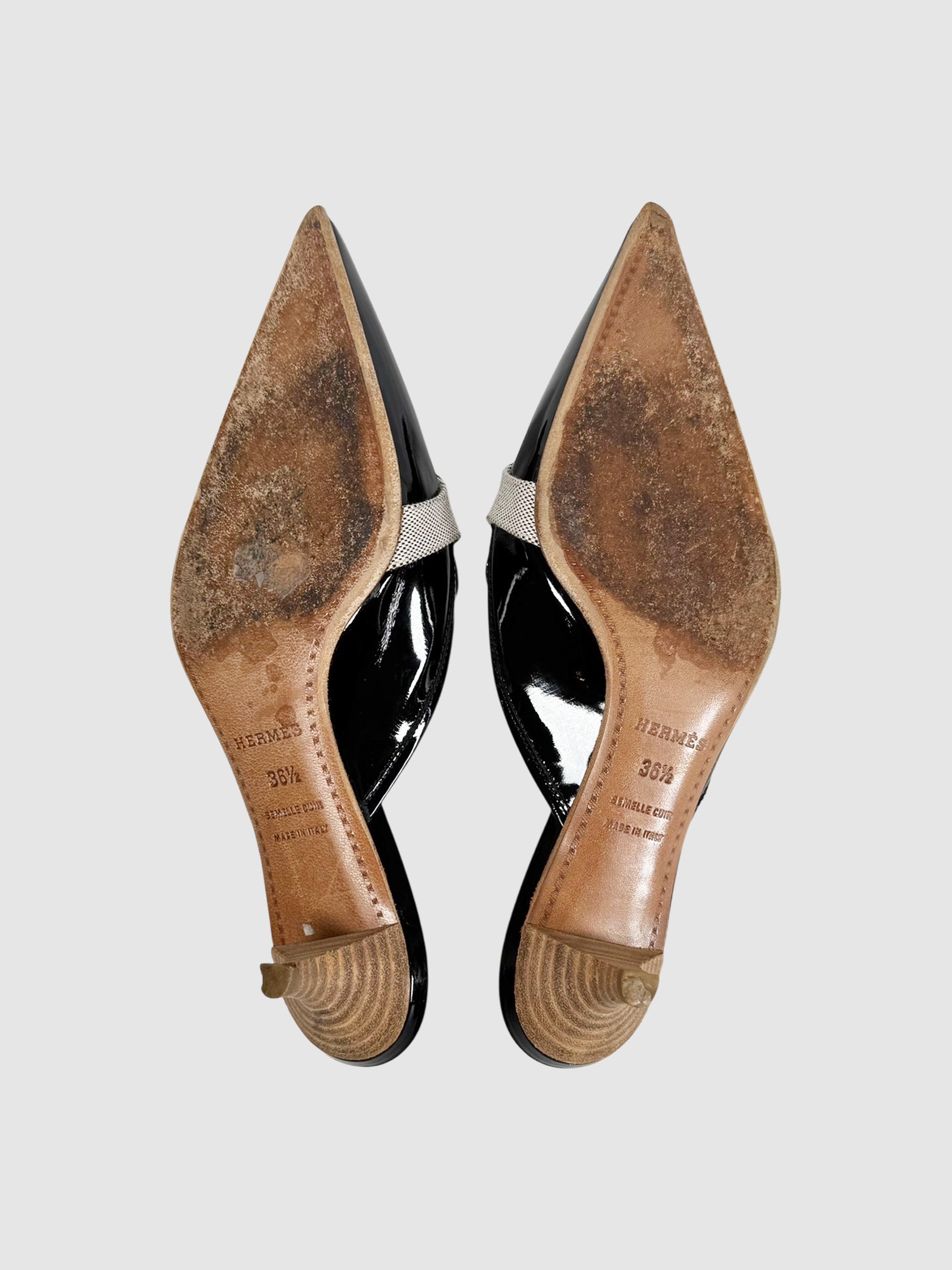 H Leather Mules