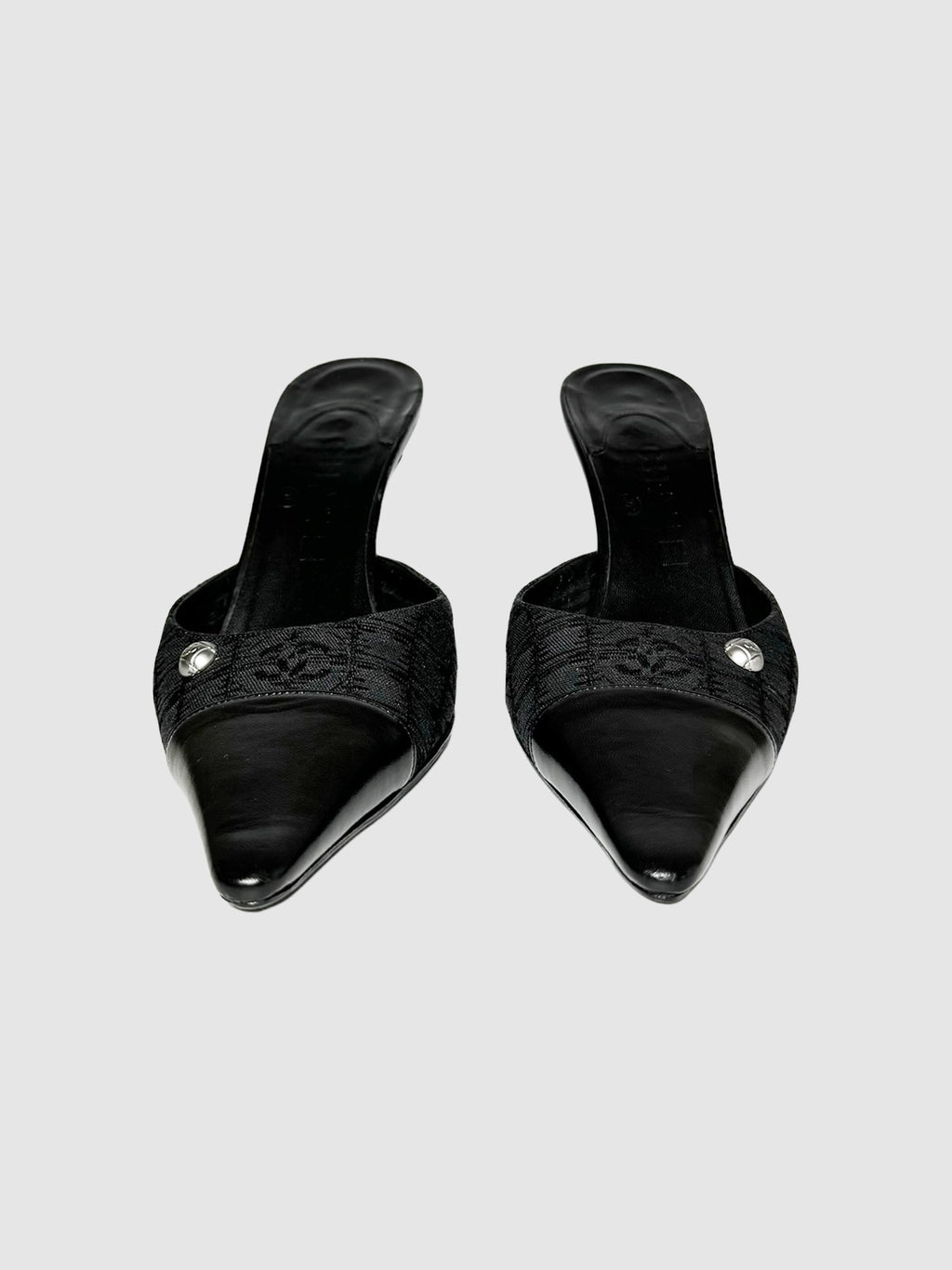 Chanel Travel Line Mule Pumps luxury designer resale secondhand consignment