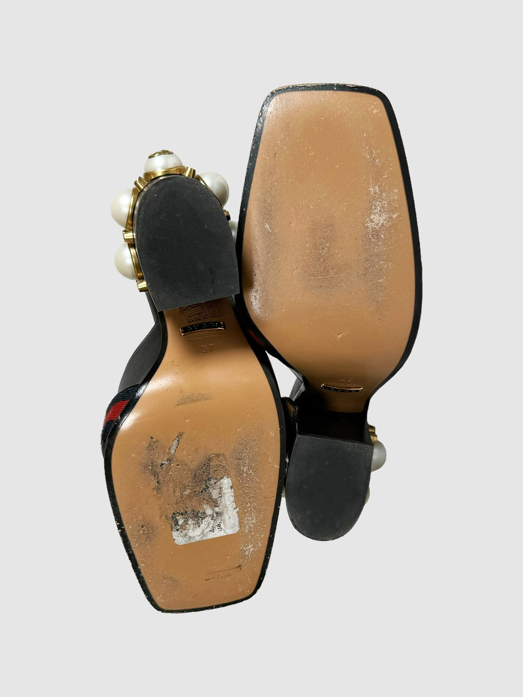 Peyton Pearl Thick Heel Mules - Size 37