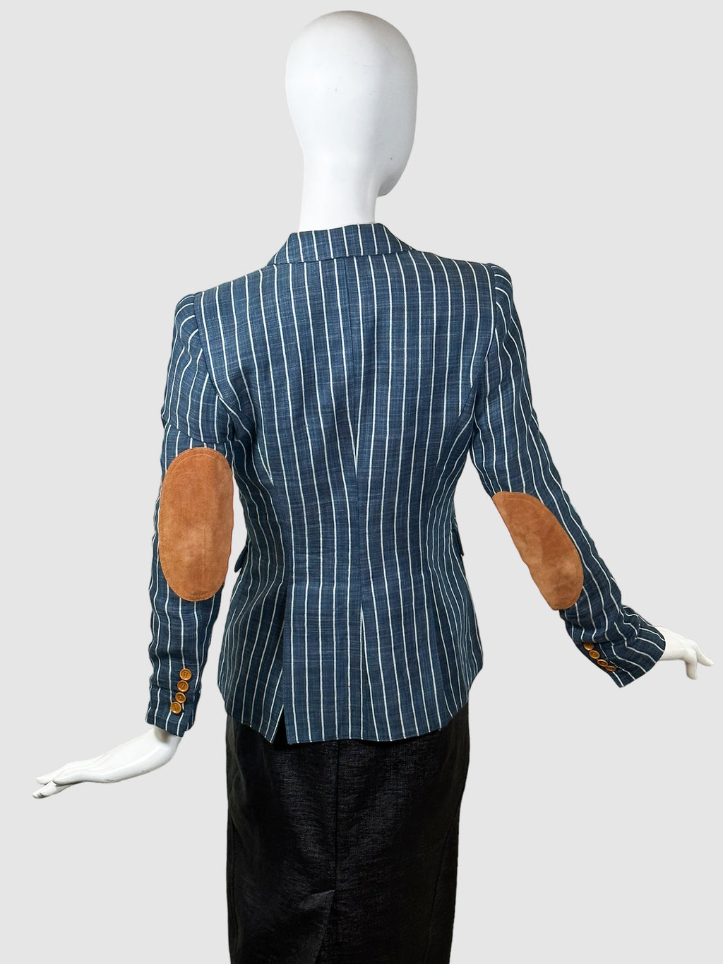 Smythe Striped Linen Blazer - Size 4