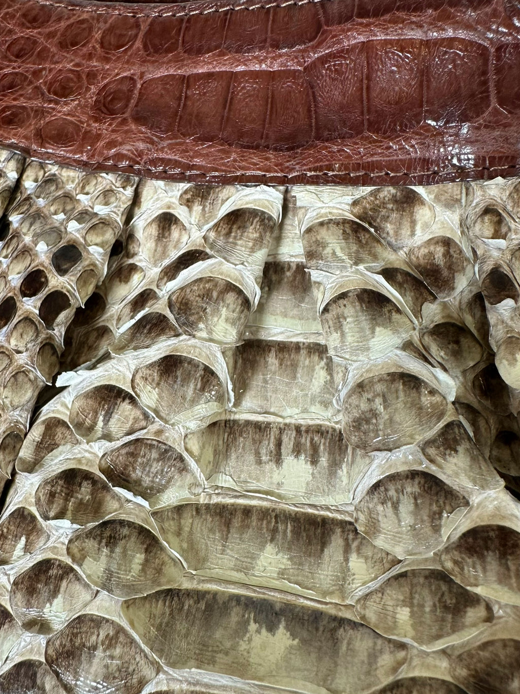 Crocodile and Python Fringe Bag