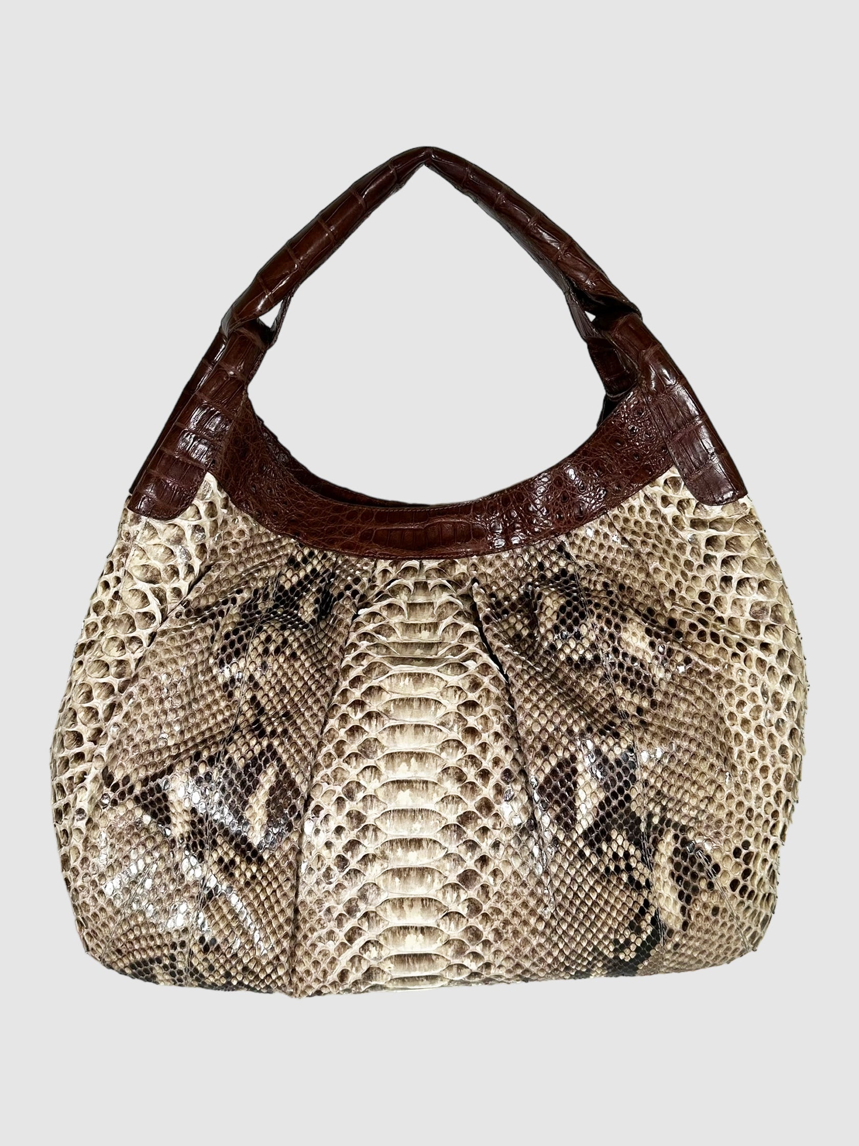 Crocodile and Python Fringe Bag