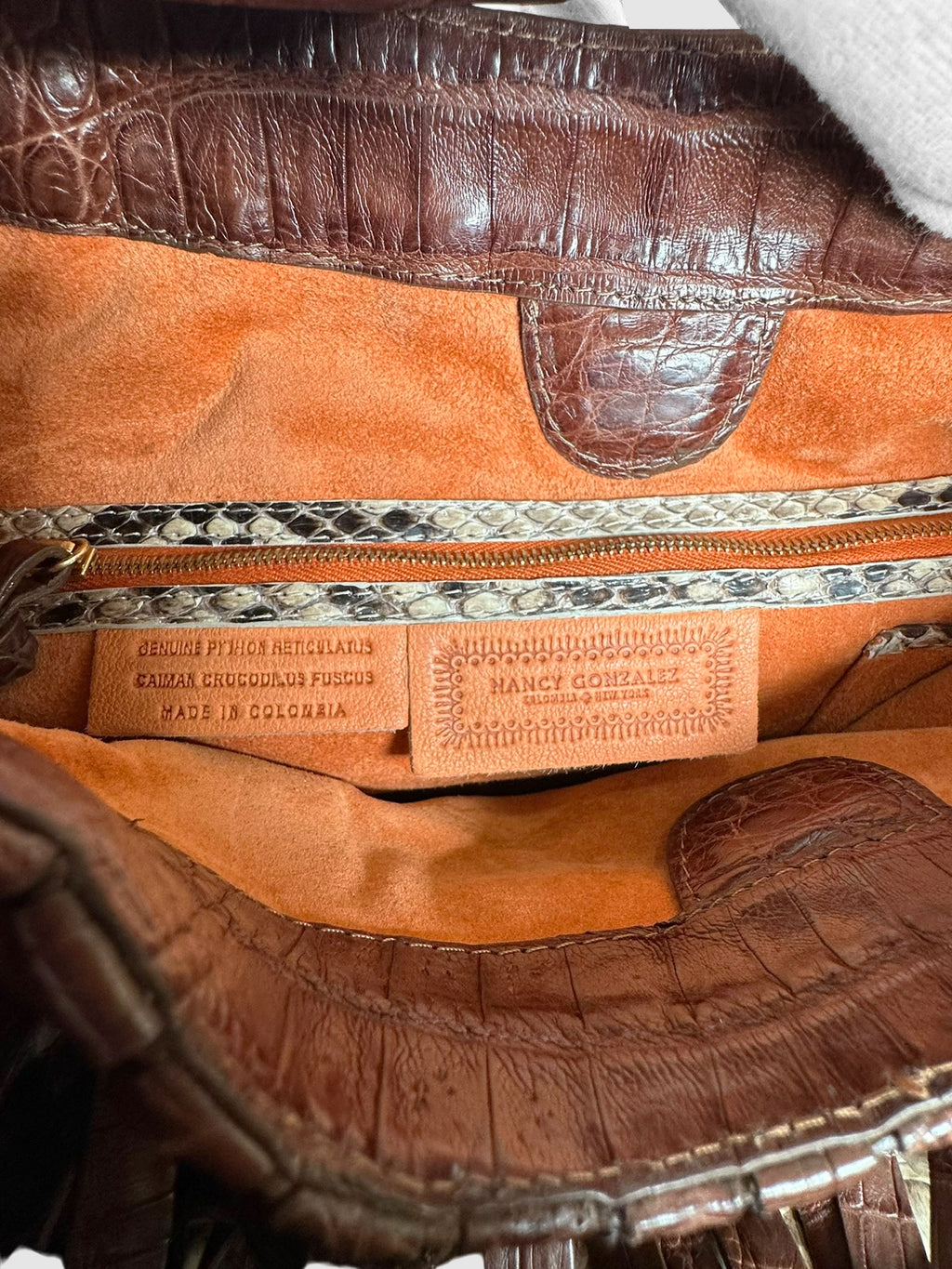 Crocodile and Python Fringe Bag