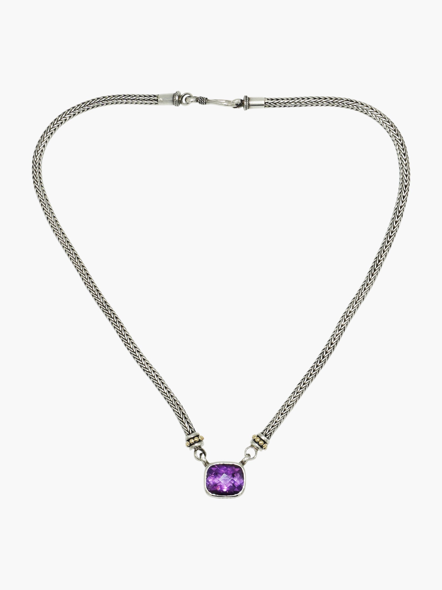 Cushion Amethyst Necklace