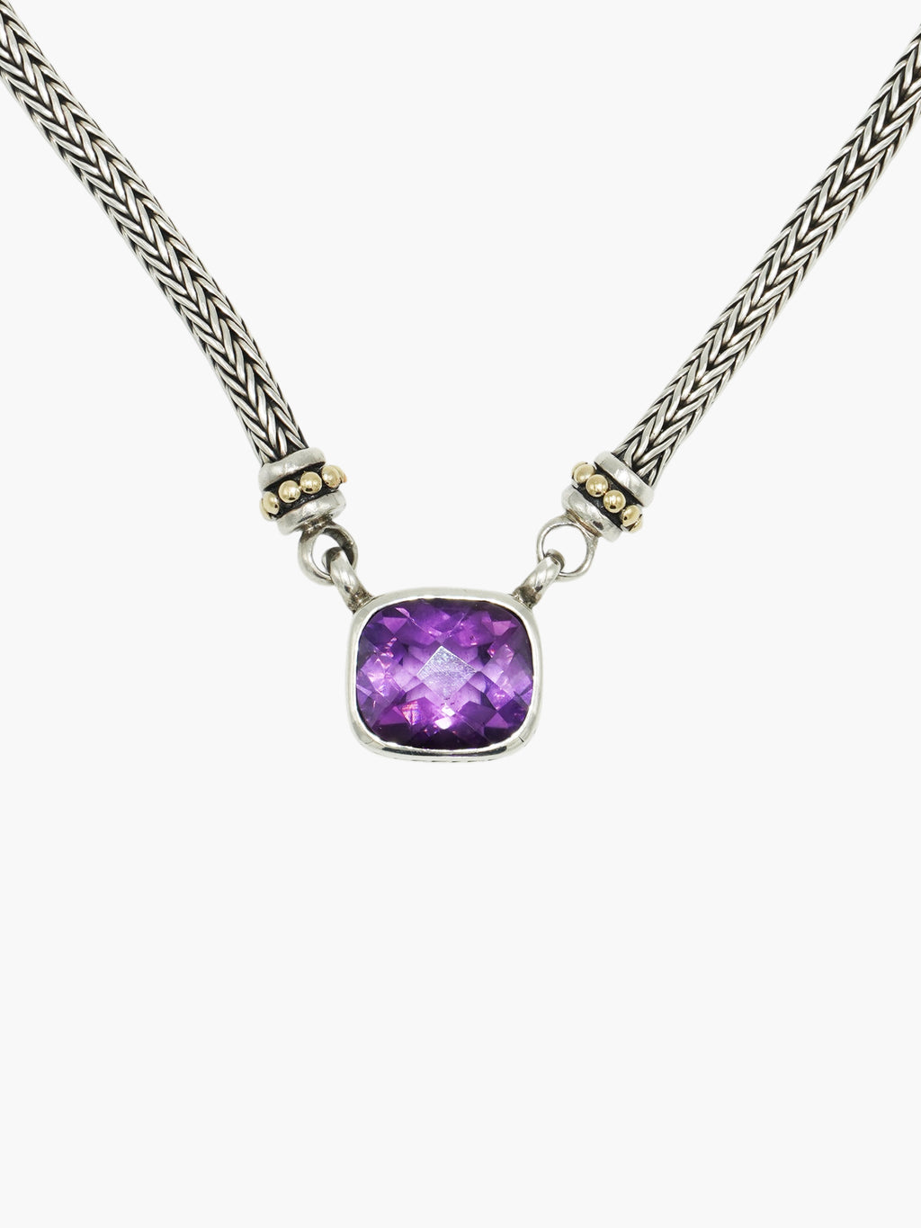 Cushion Amethyst Necklace