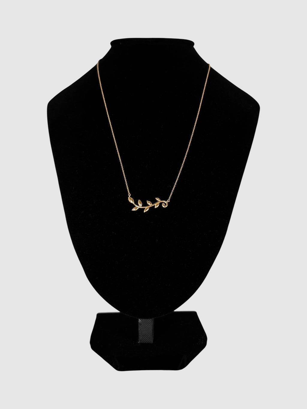 Olive Leaf Vine Pendant Necklace