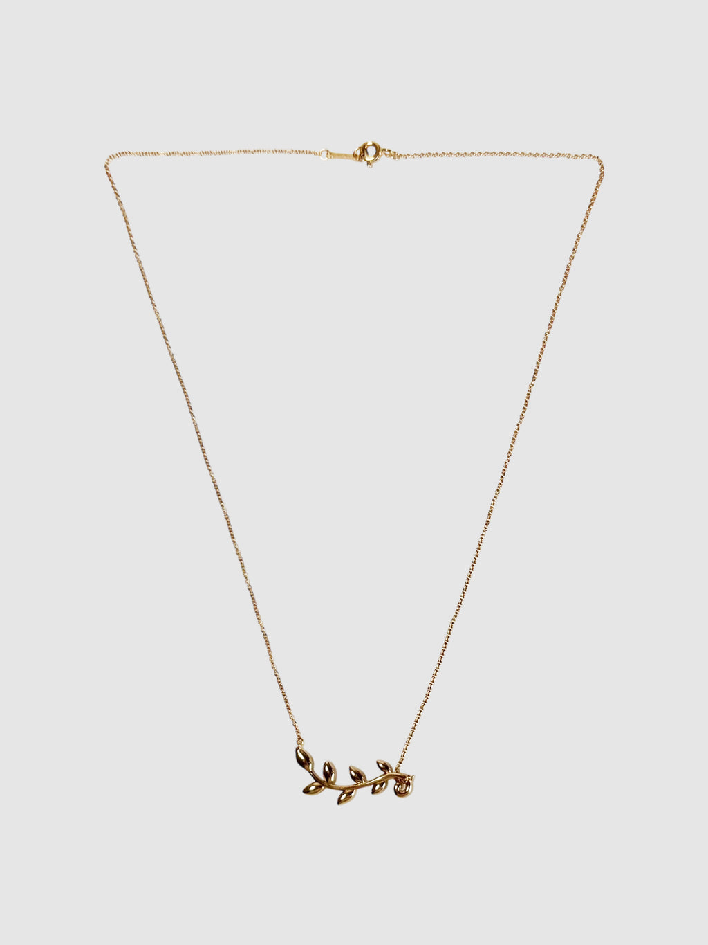 Olive Leaf Vine Pendant Necklace