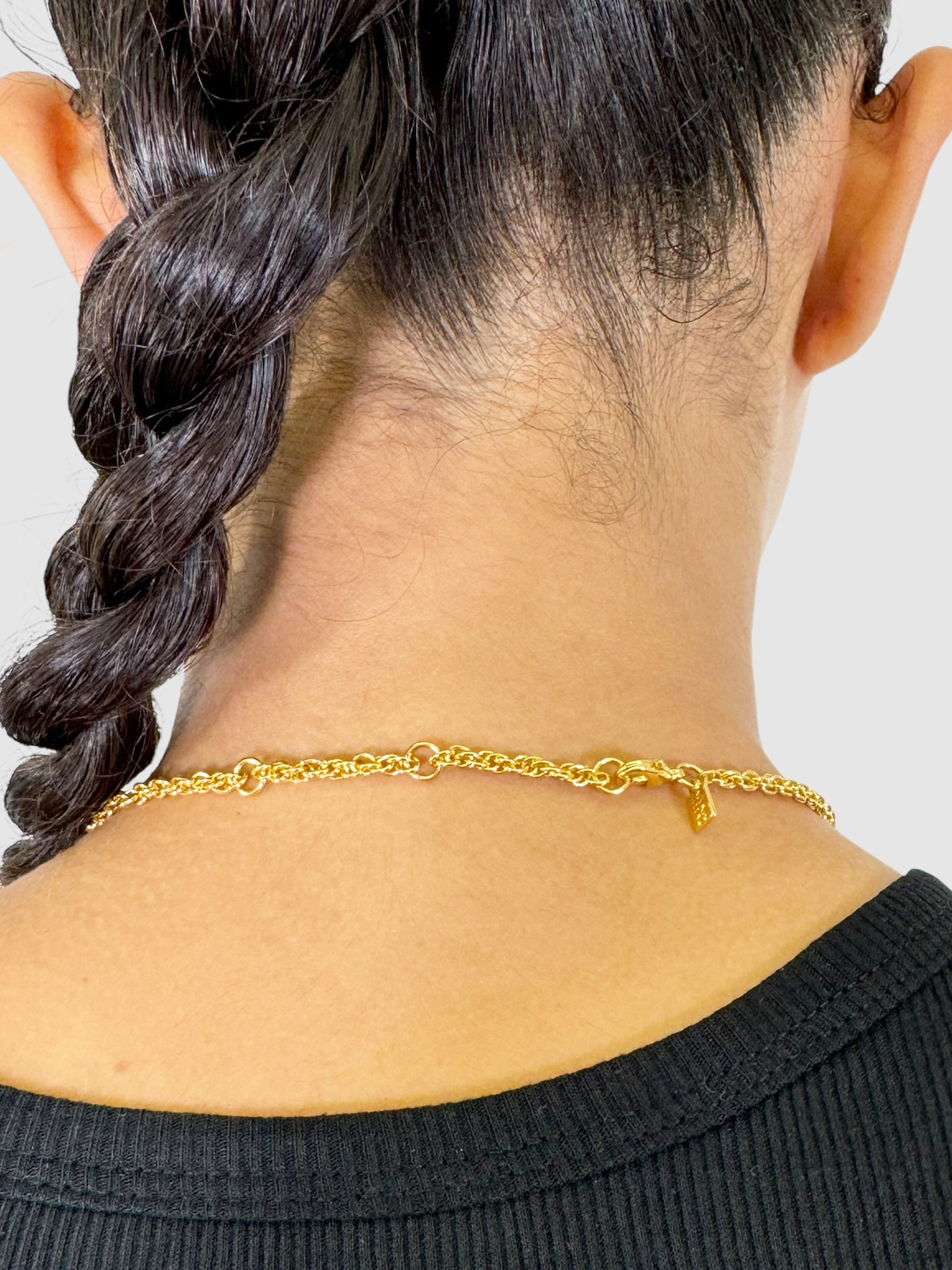 Spiked Scalloped Bib Necklace