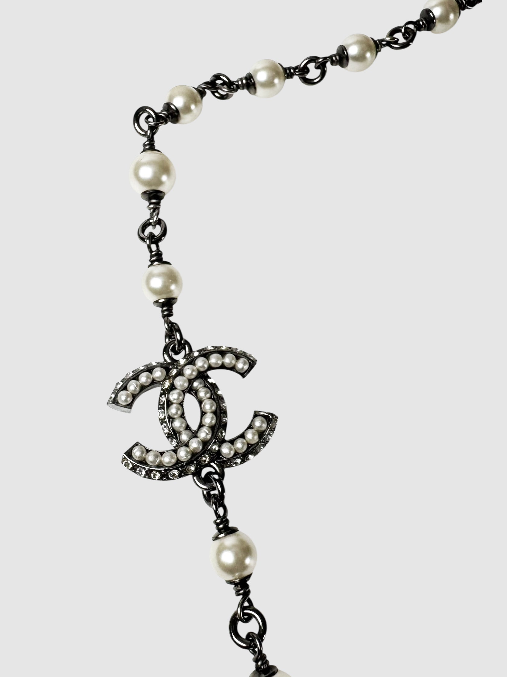 2016 Chain Pearl CC Necklace