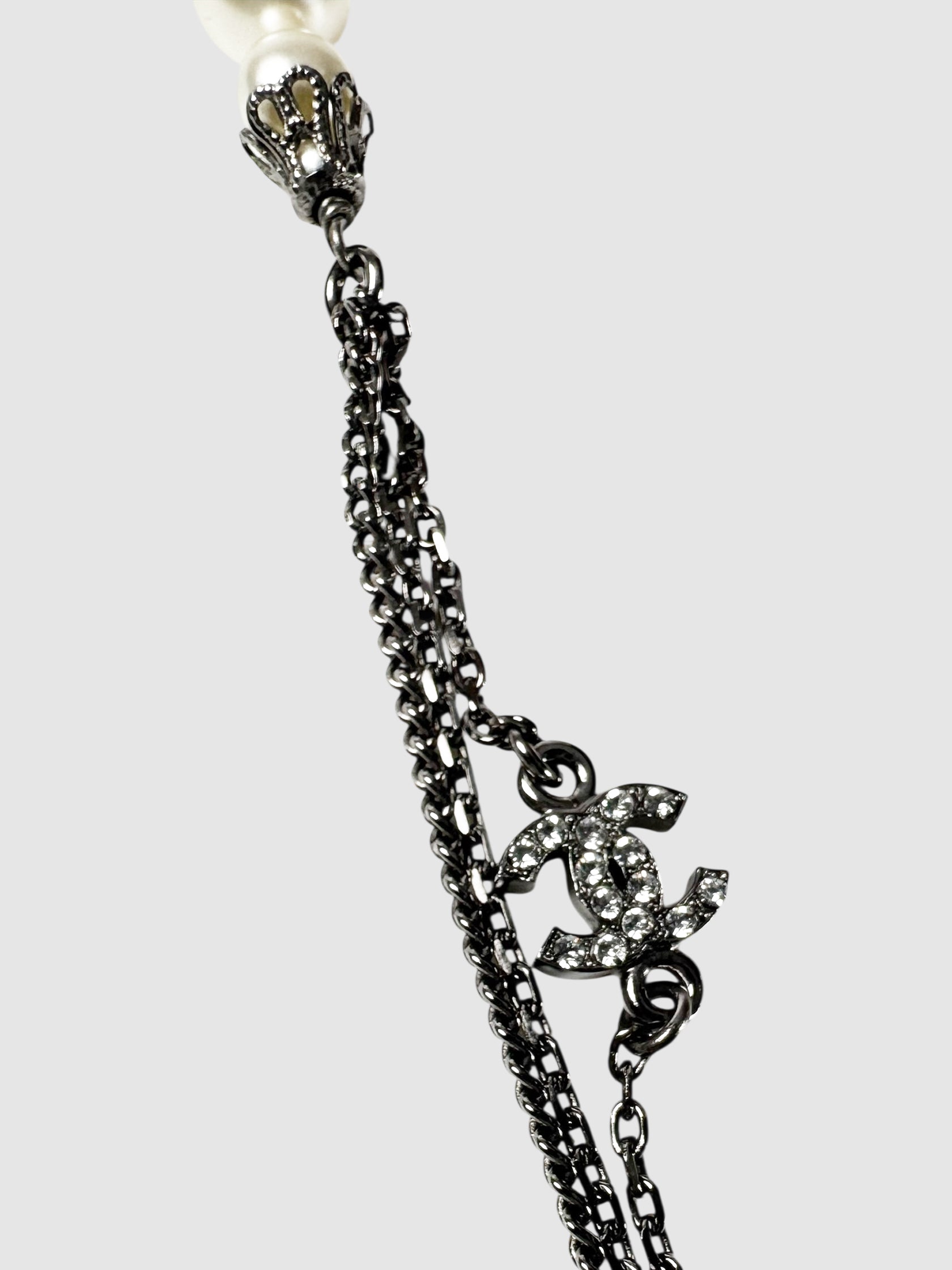 2016 Chain Pearl CC Necklace