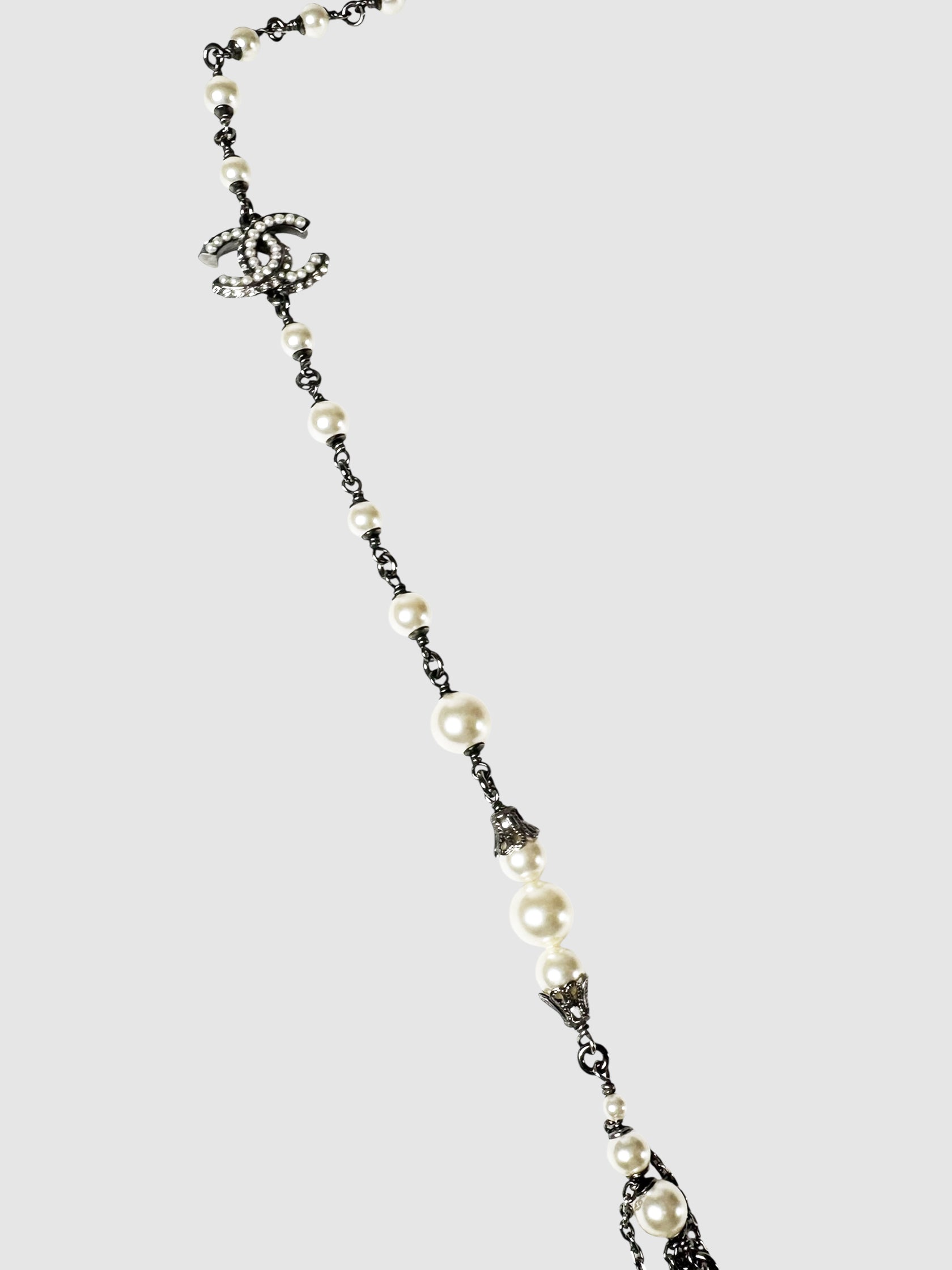 2016 Chain Pearl CC Necklace