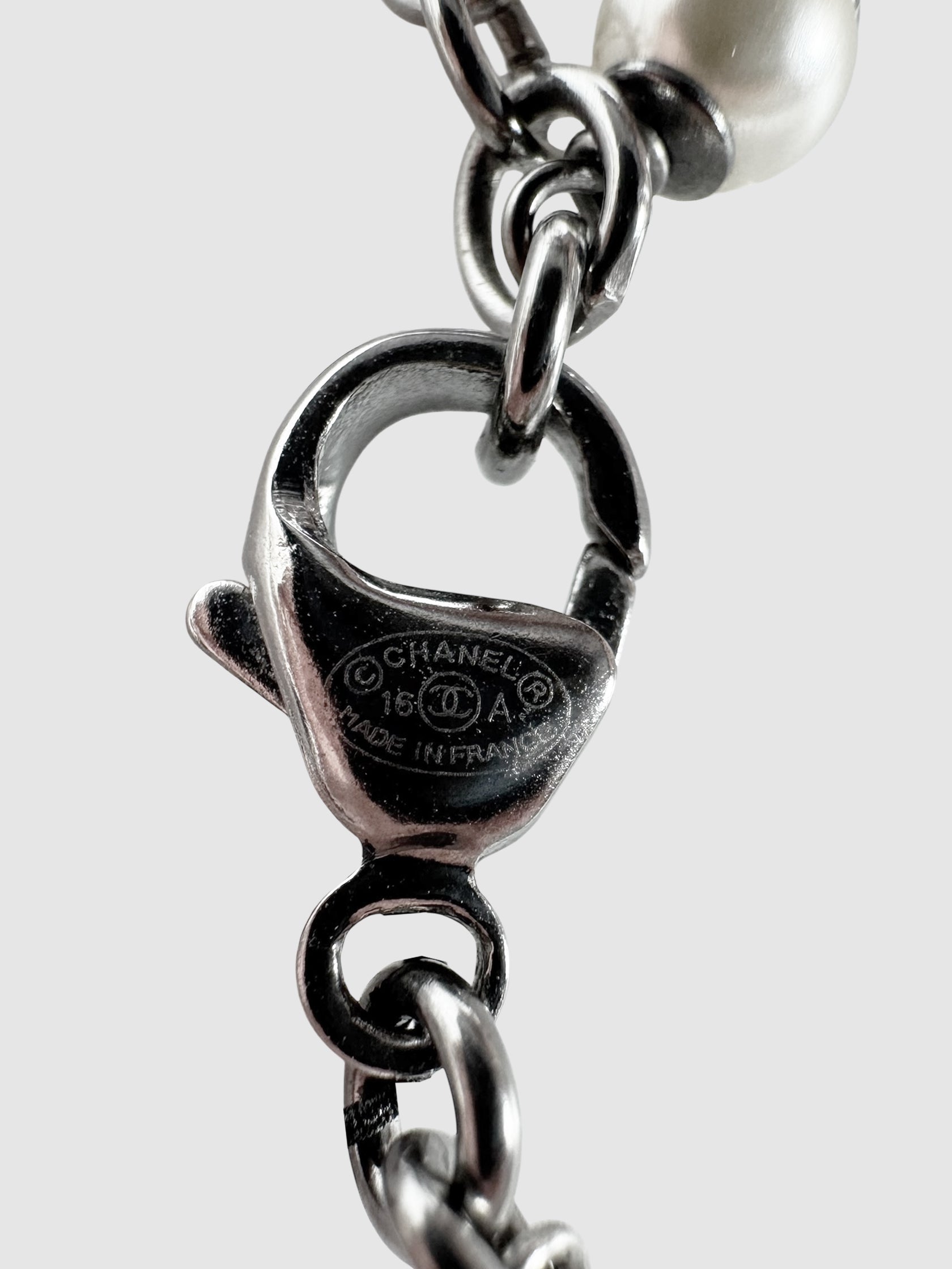 2016 Chain Pearl CC Necklace