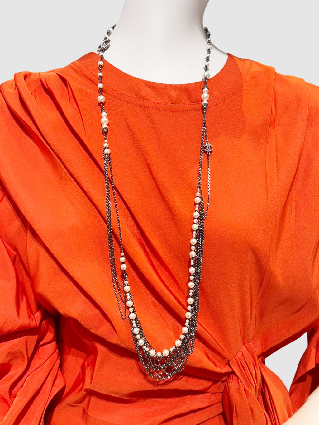 2016 Chain Pearl CC Necklace