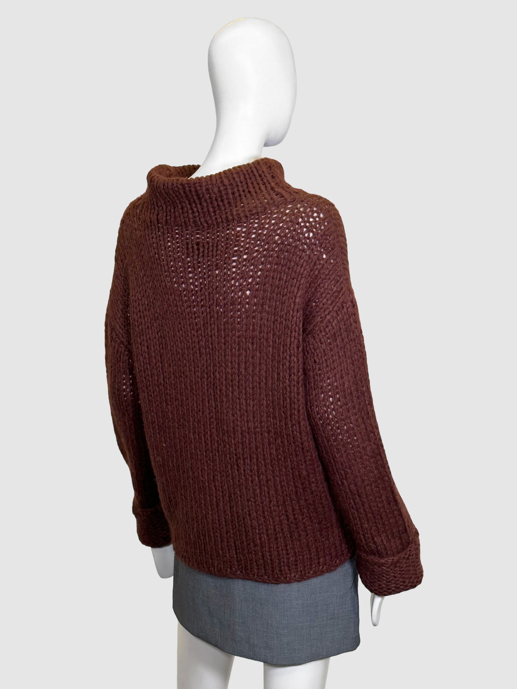 Nili Lotan Chunky Knit Turtleneck Sweater - Size S