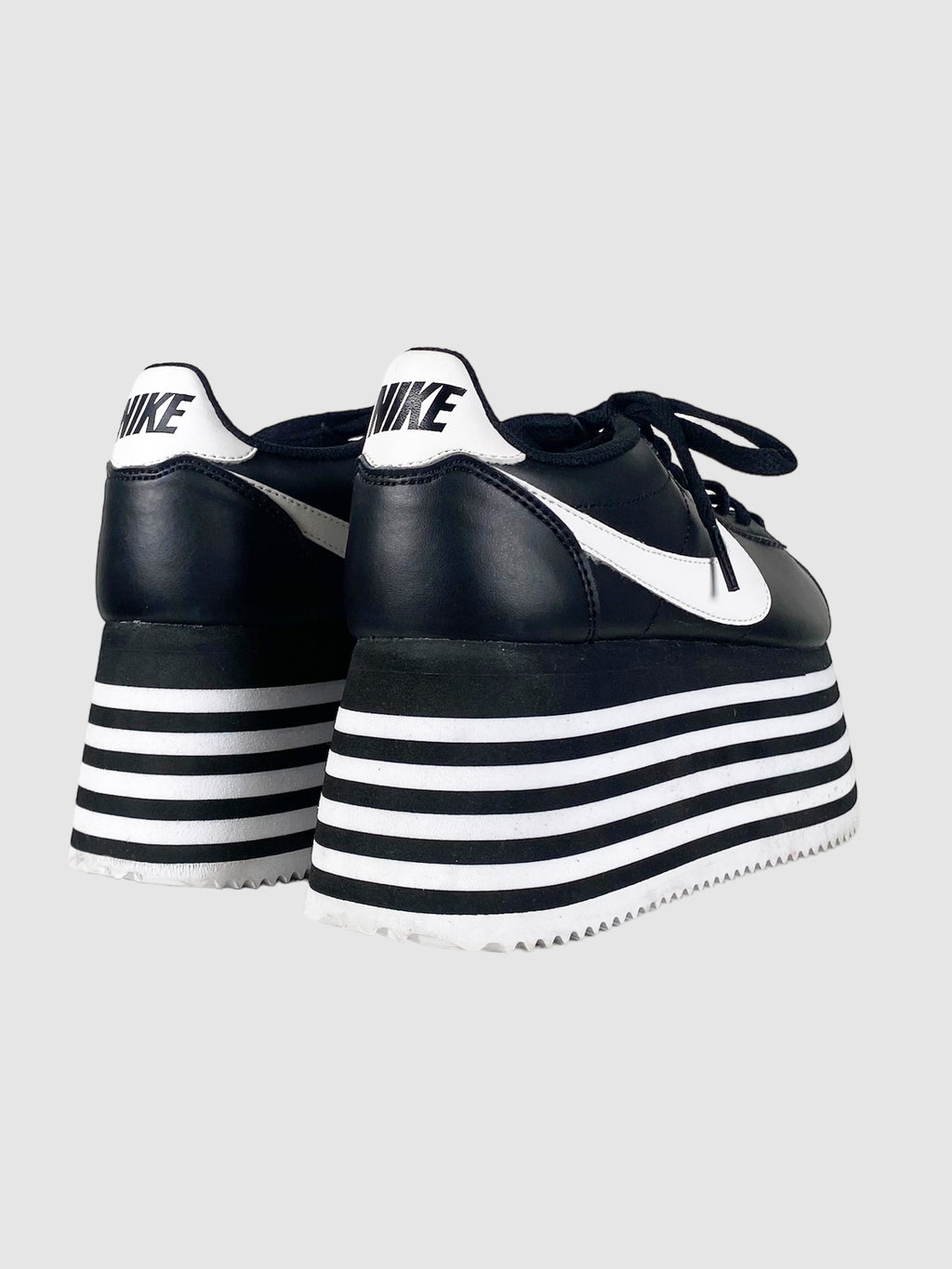 Leather Low Top Wedge Sneakers - Size 36.5