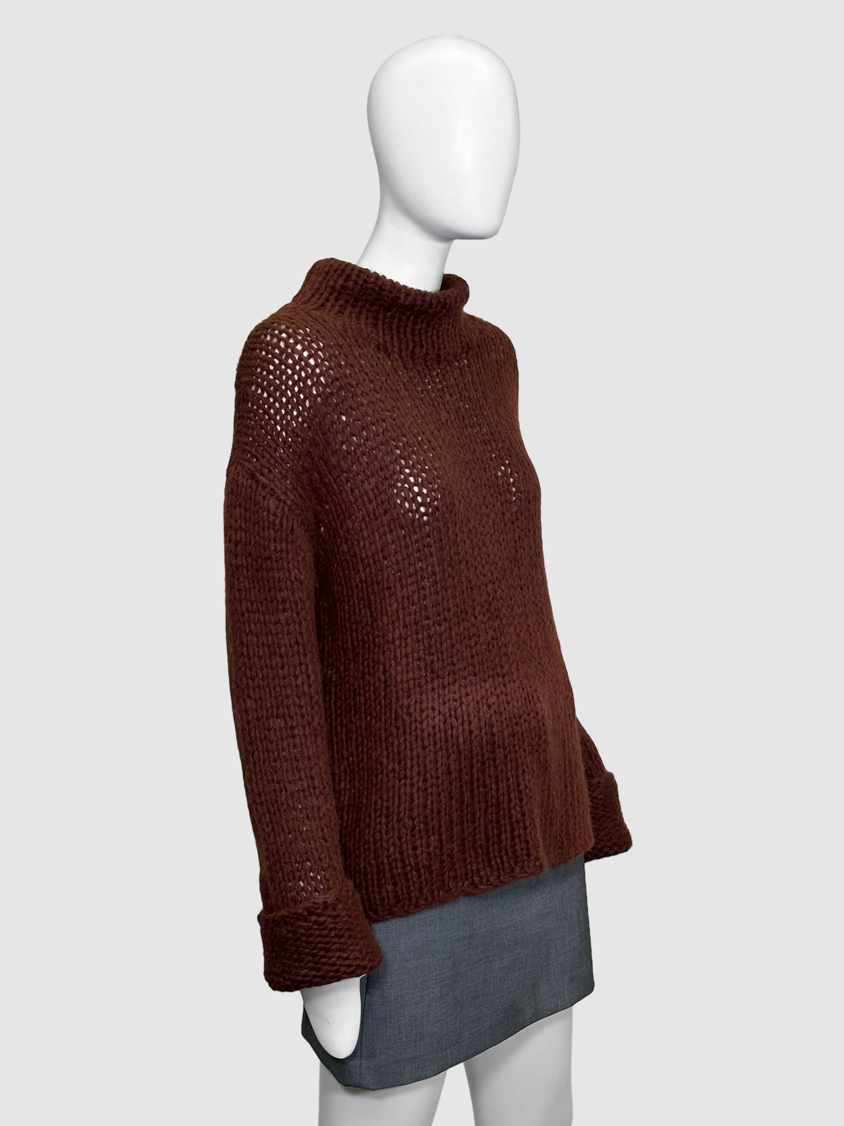 Nili Lotan Chunky Knit Turtleneck Sweater - Size S