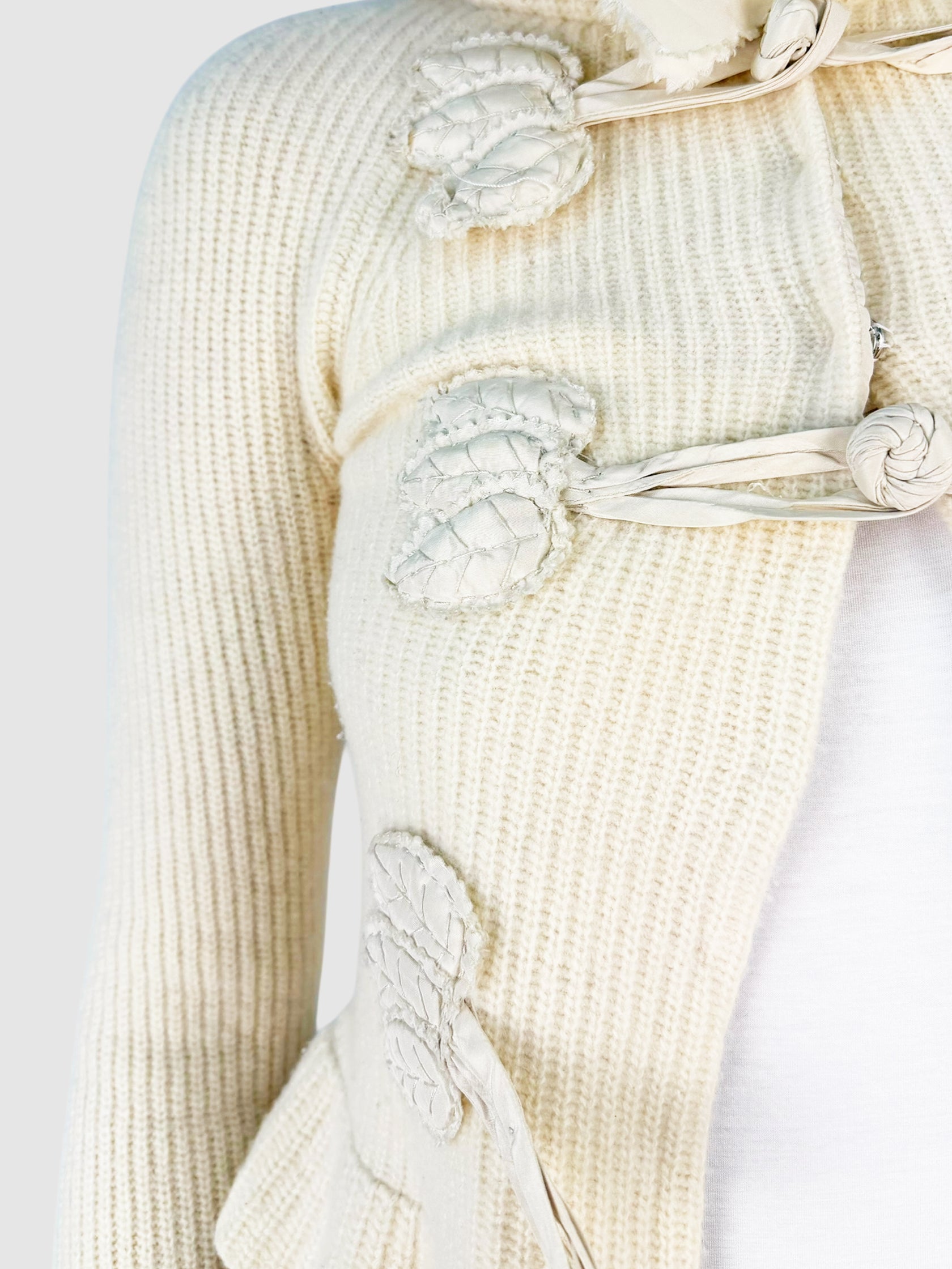 Wool Ruffled Cardigan