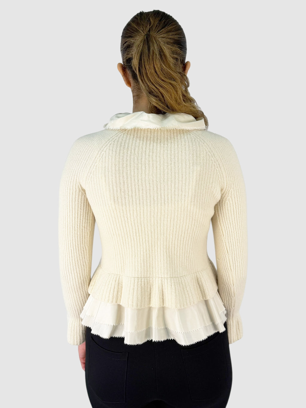 Wool Ruffled Cardigan