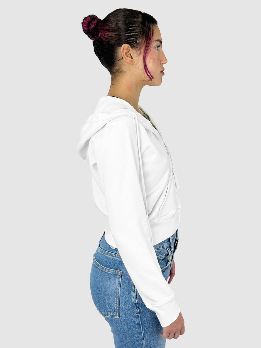 Cropped Zip-Up Hoodie