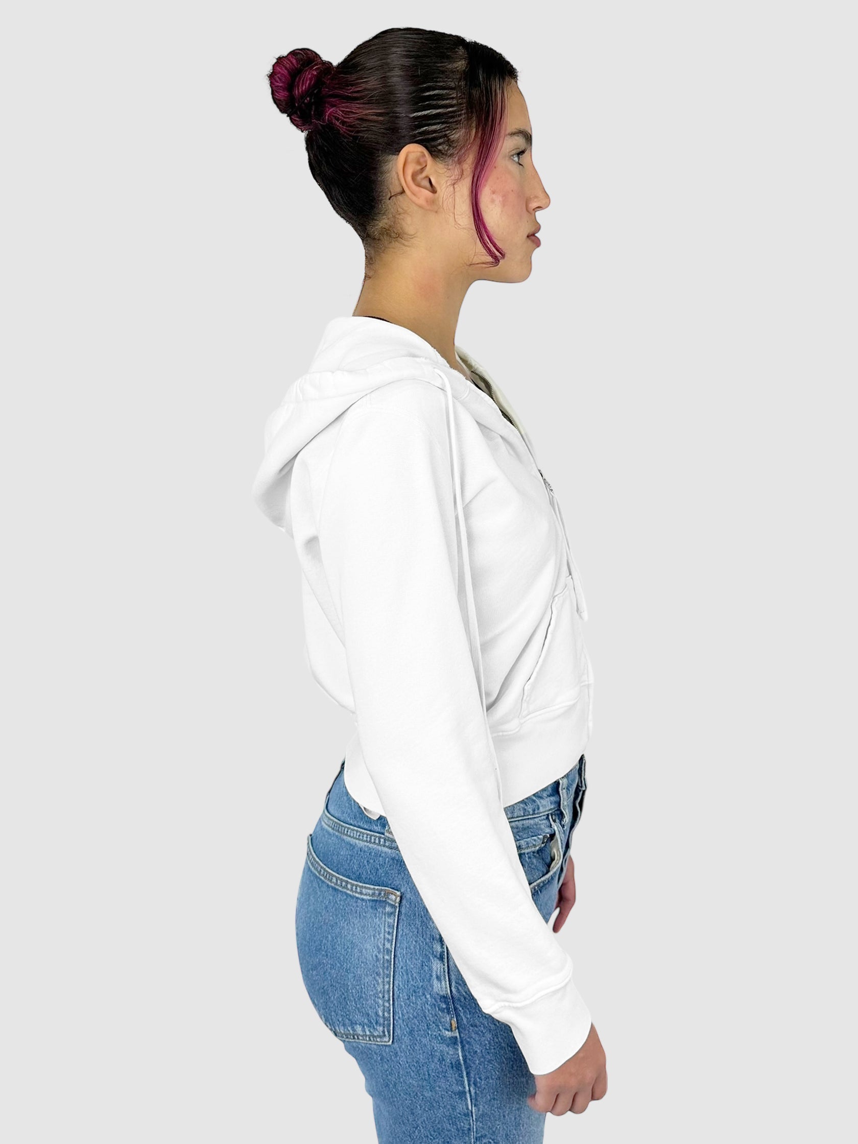 Cropped Zip-Up Hoodie