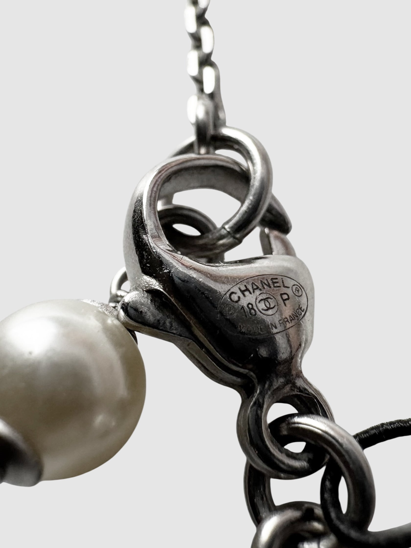 2018 Pearl Crystal CC Necklace