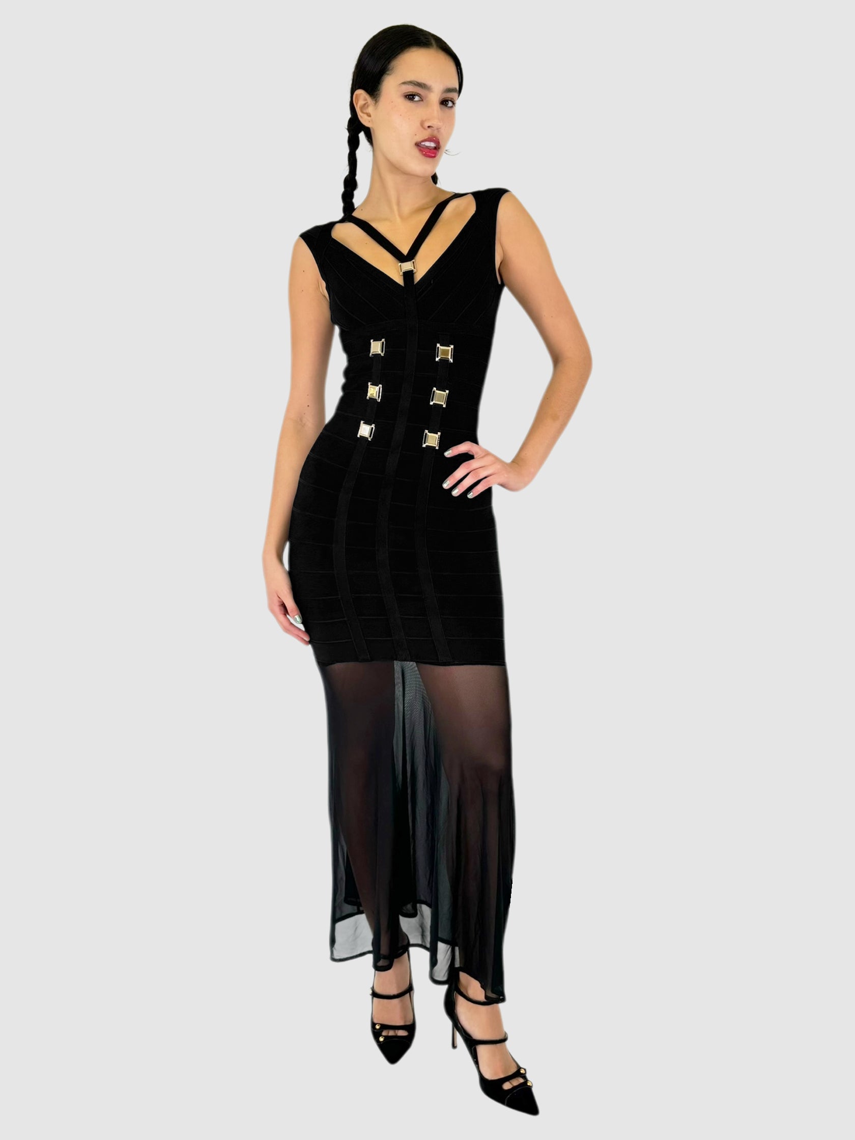 Buckle Detail Bandage Dress - Size S