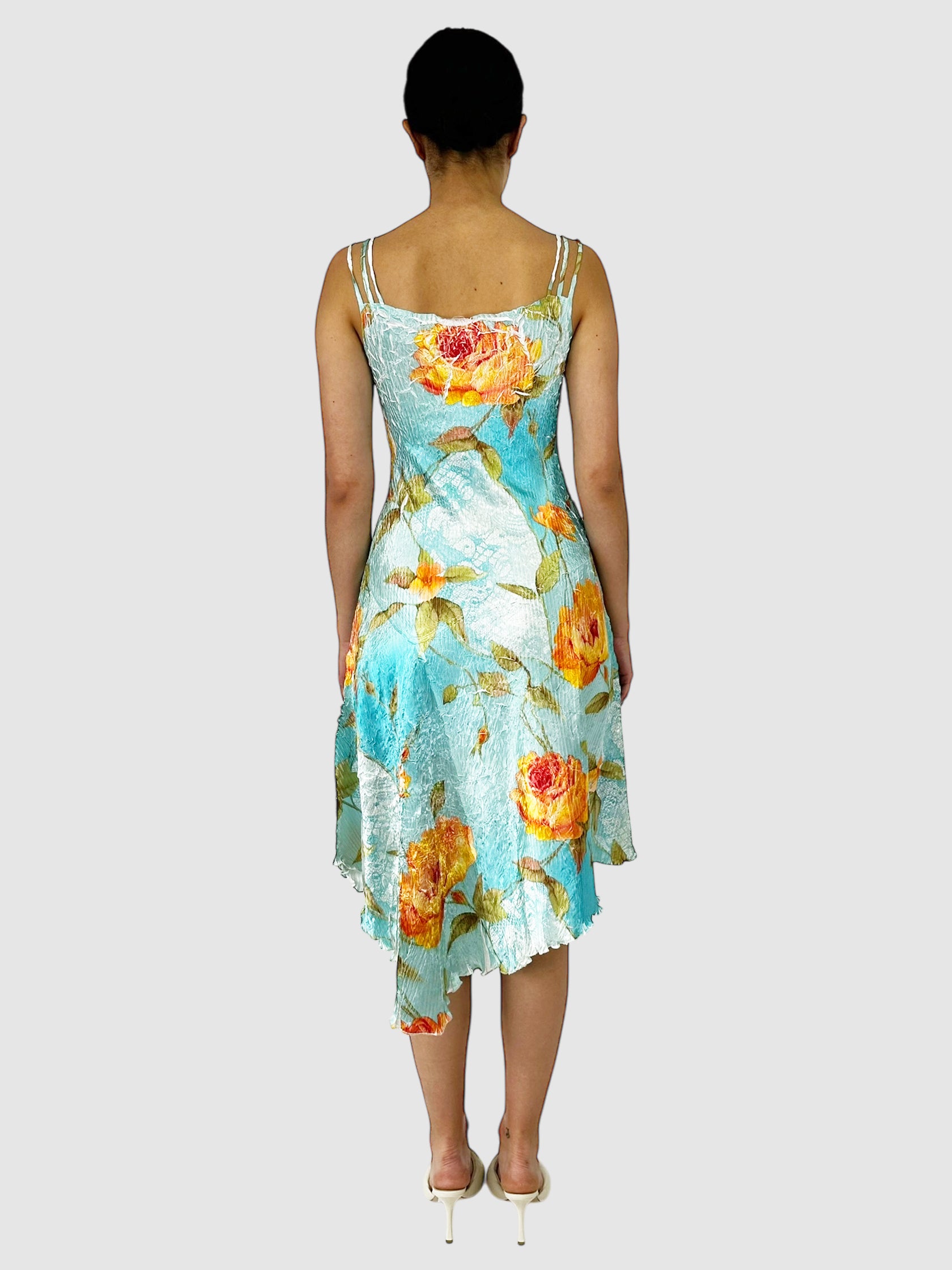 Crinkled Floral Dress