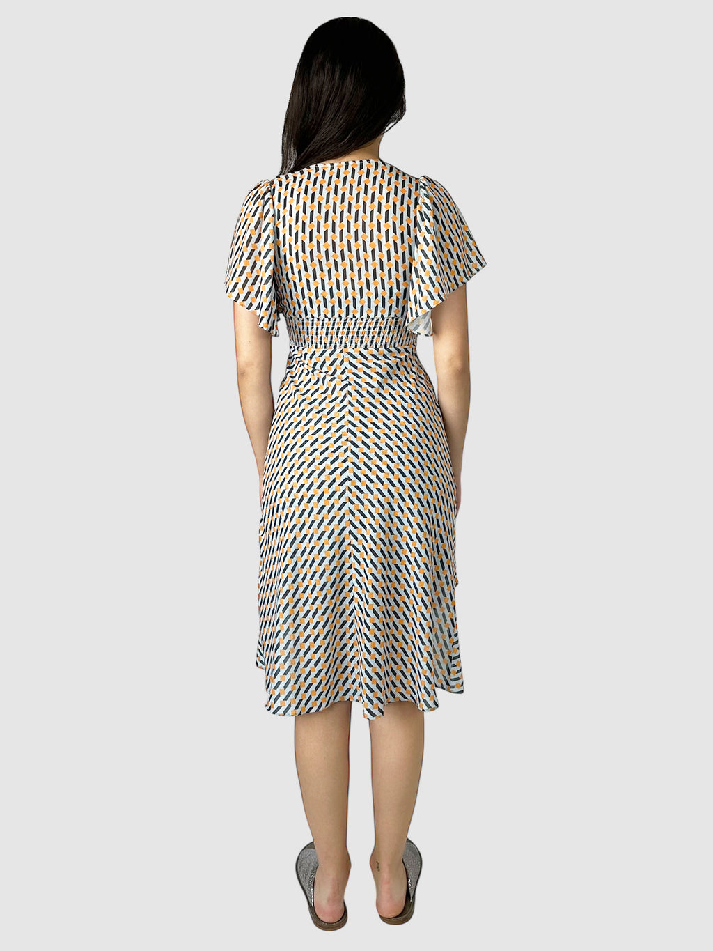 Geometric Print Midi Dress