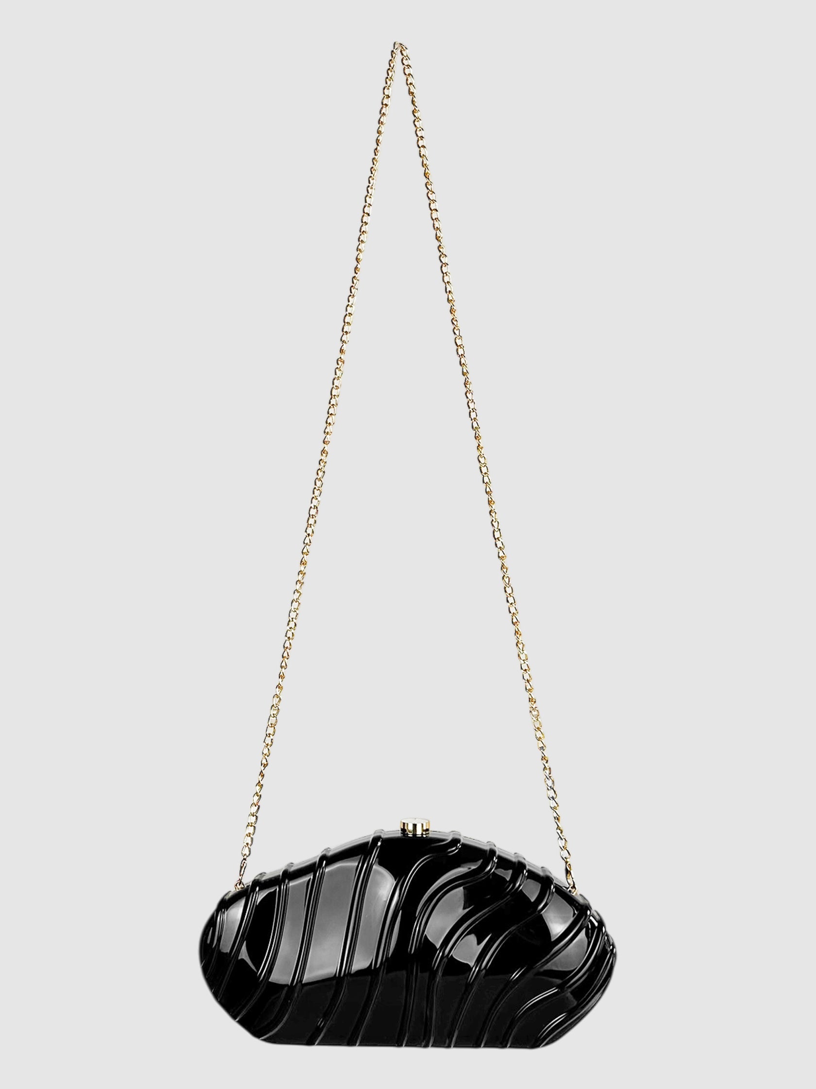 Acrylic Shell Chain Strap Clutch