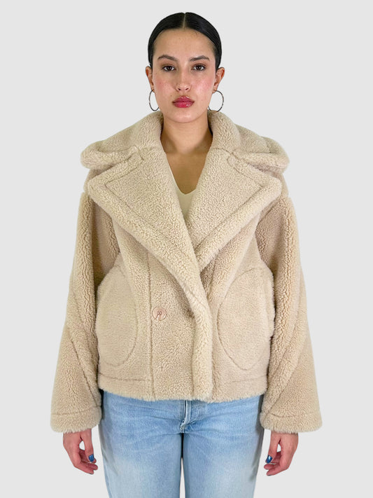 Double-Breasted Teddy Coat - Size M/L