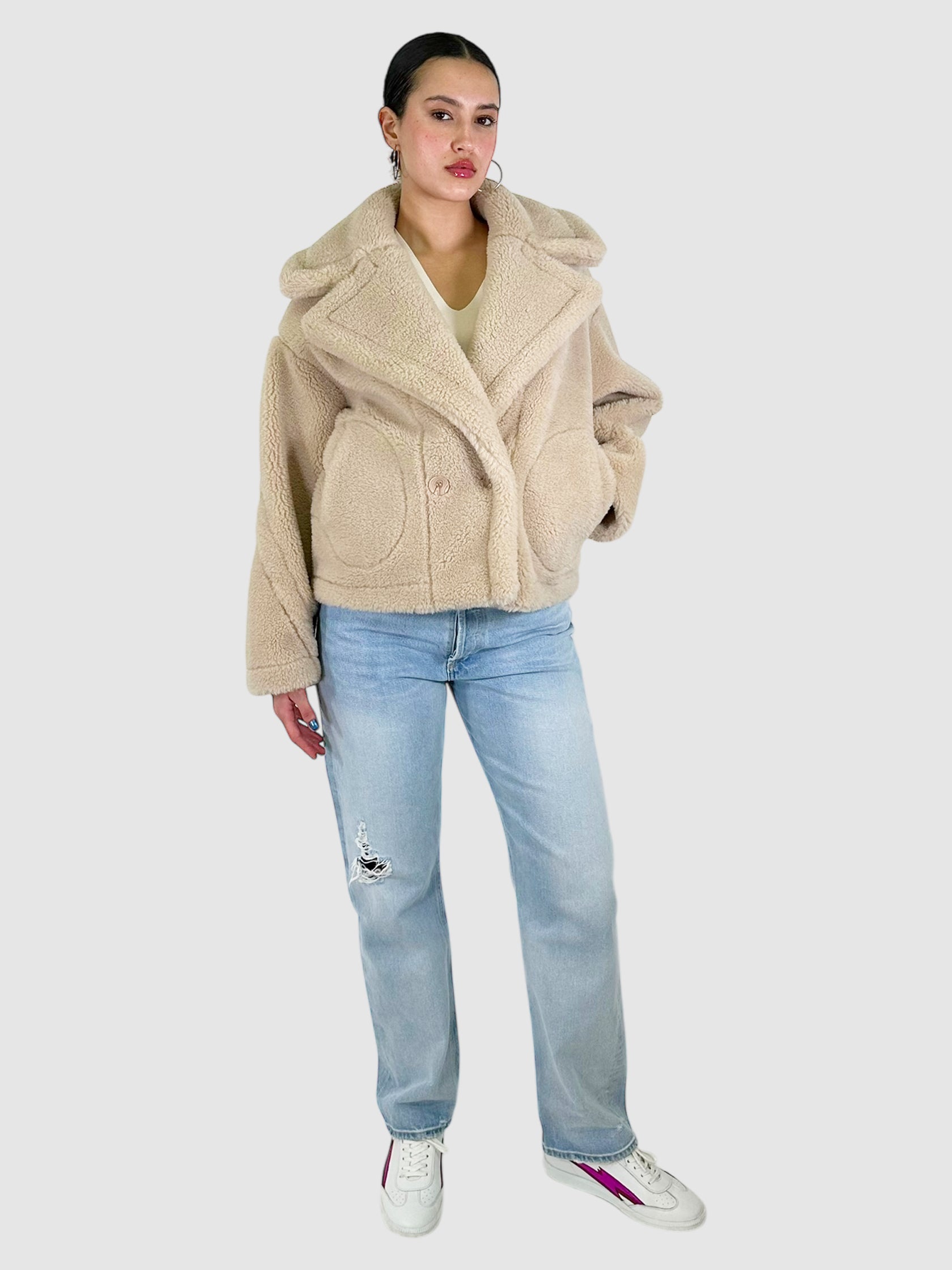 Double-Breasted Teddy Coat