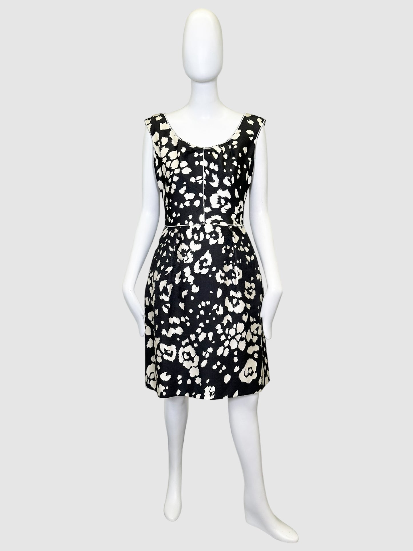 Oscar de la Renta Printed Dress - Size 10