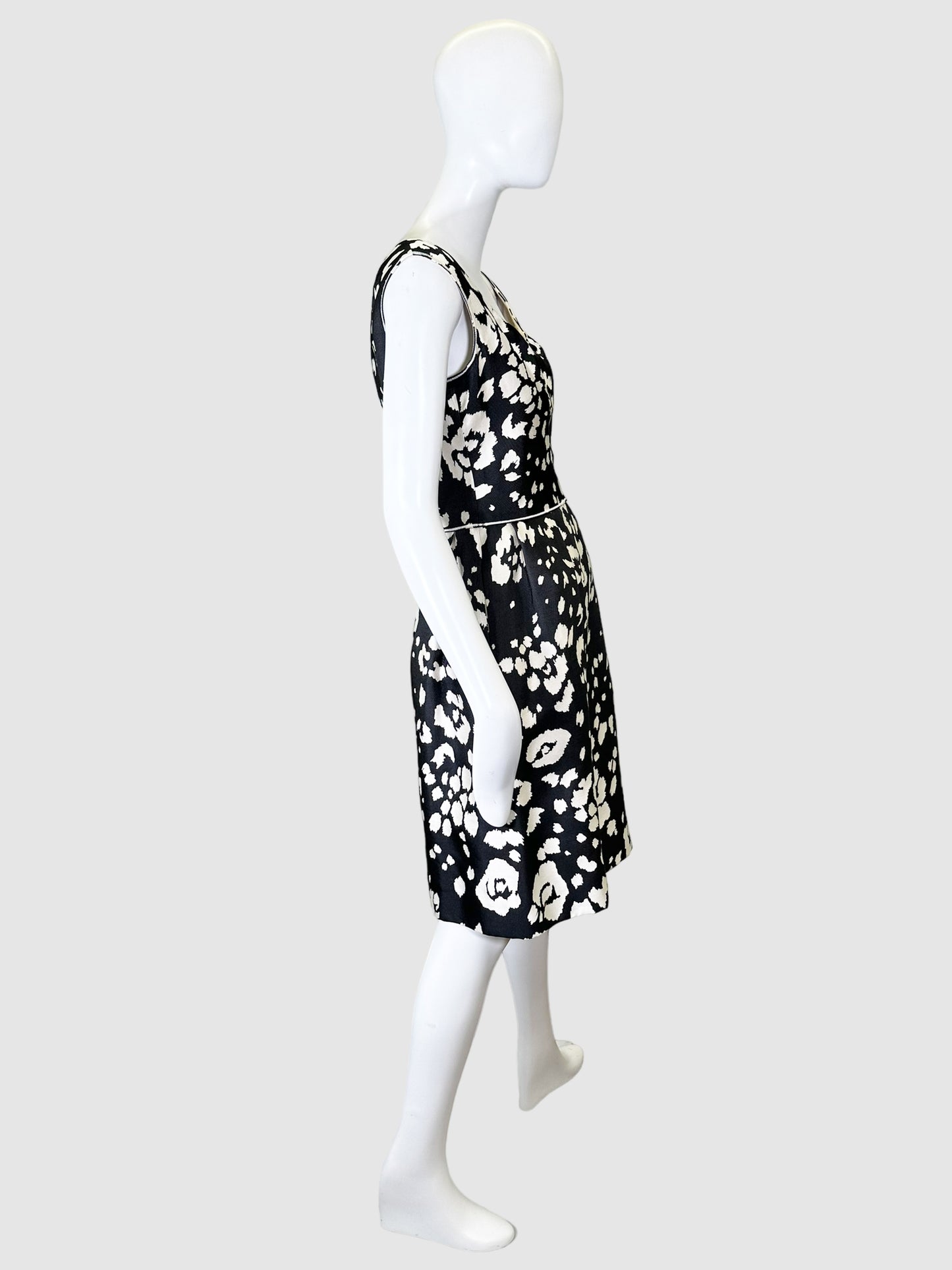 Oscar de la Renta Printed Dress - Size 10