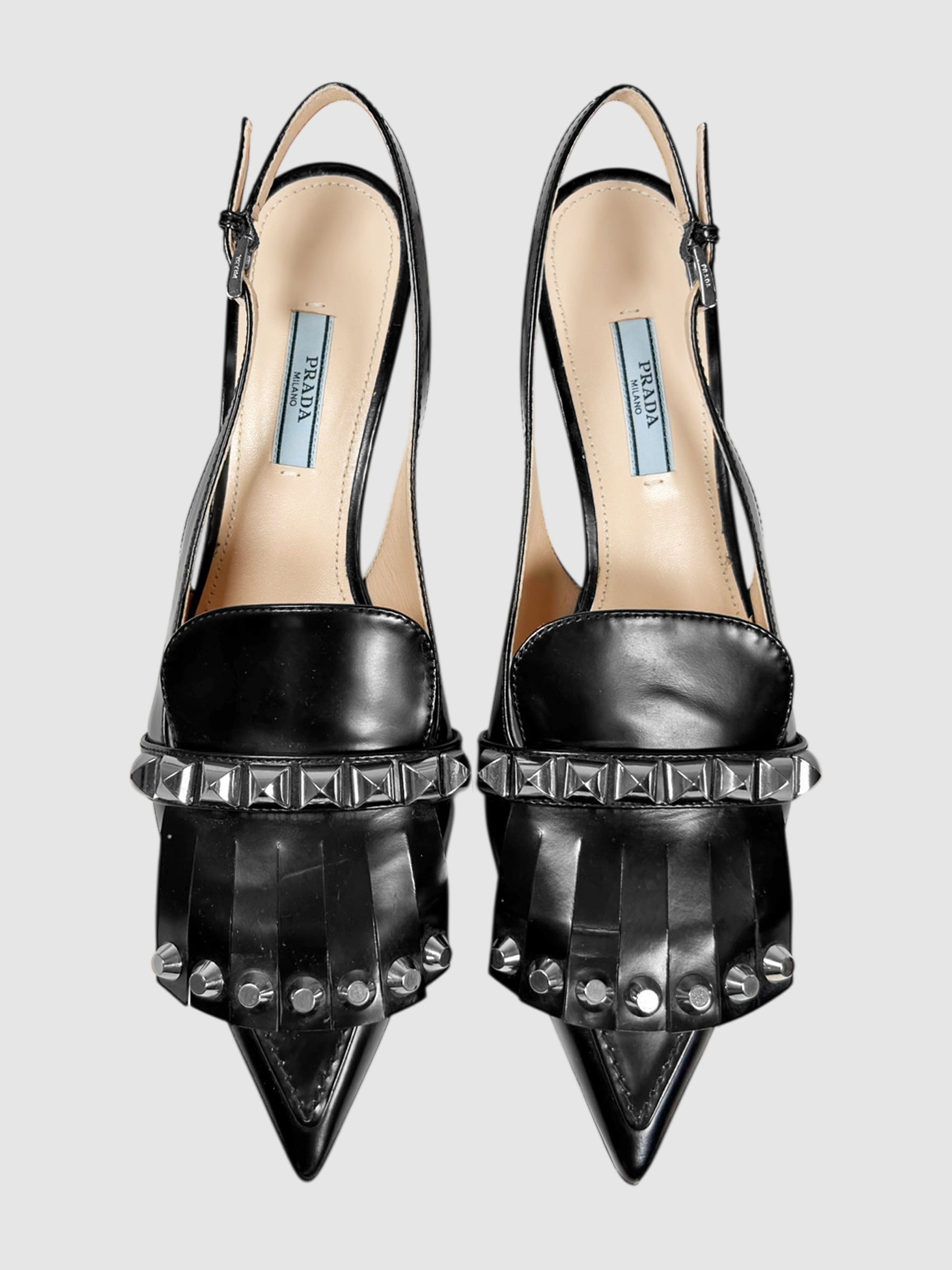 Fringed Slingback Pumps