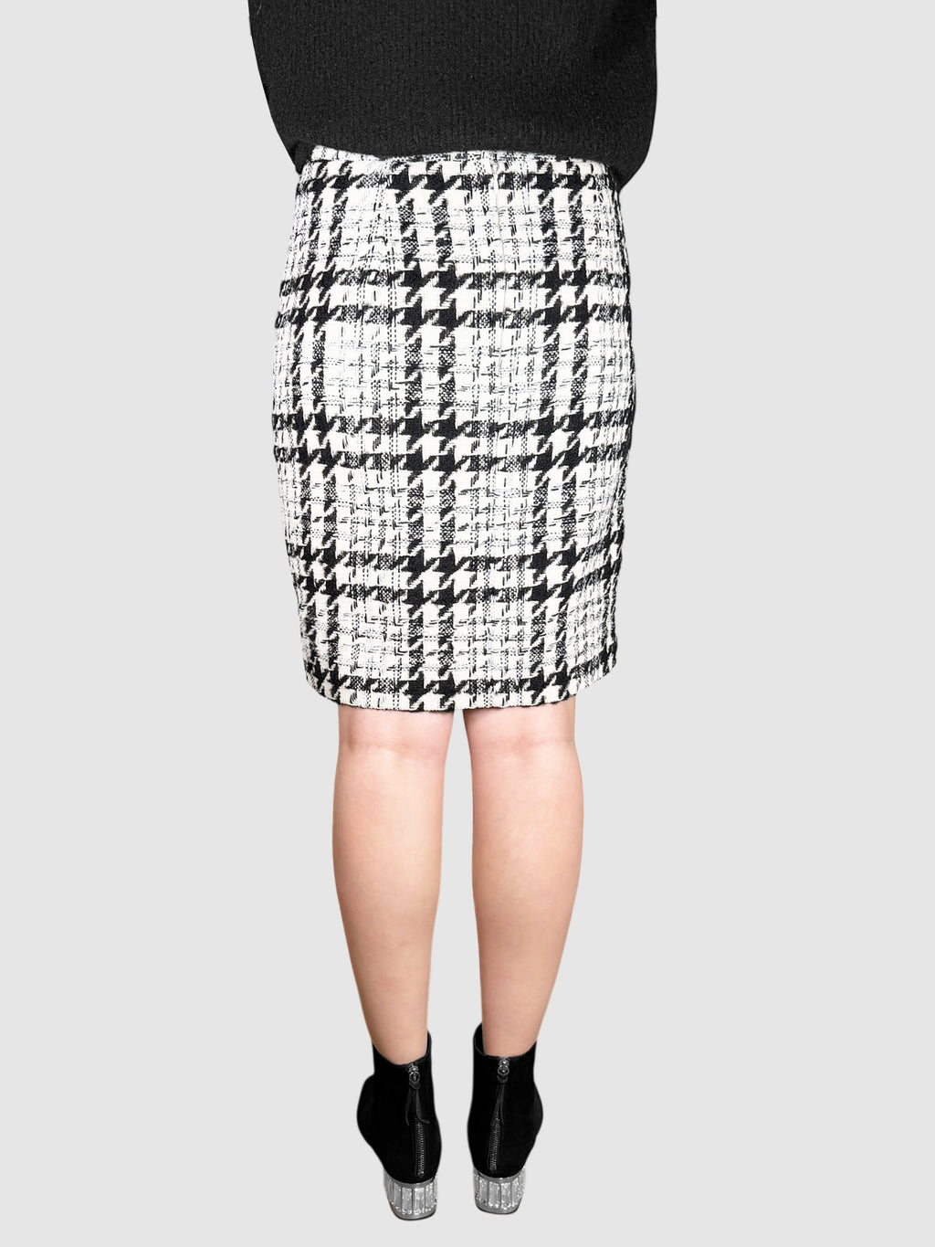 Tweed Houndstooth Skirt