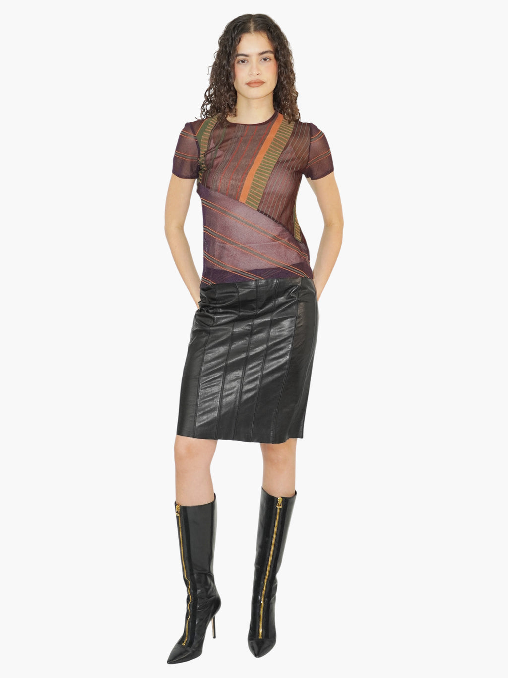 Sheer Stripe Top