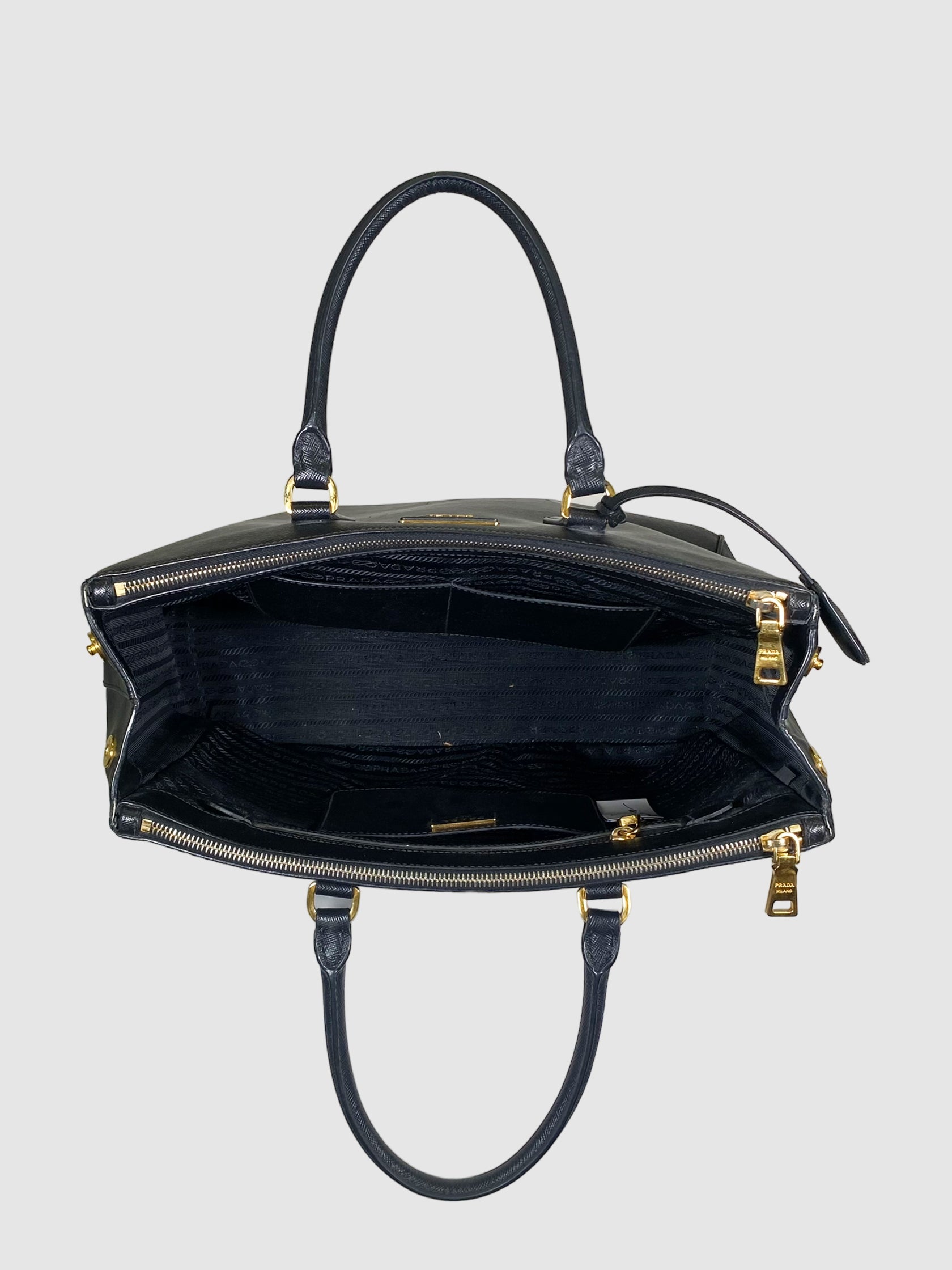 Medium Saffiano Double Zip Galleria Tote