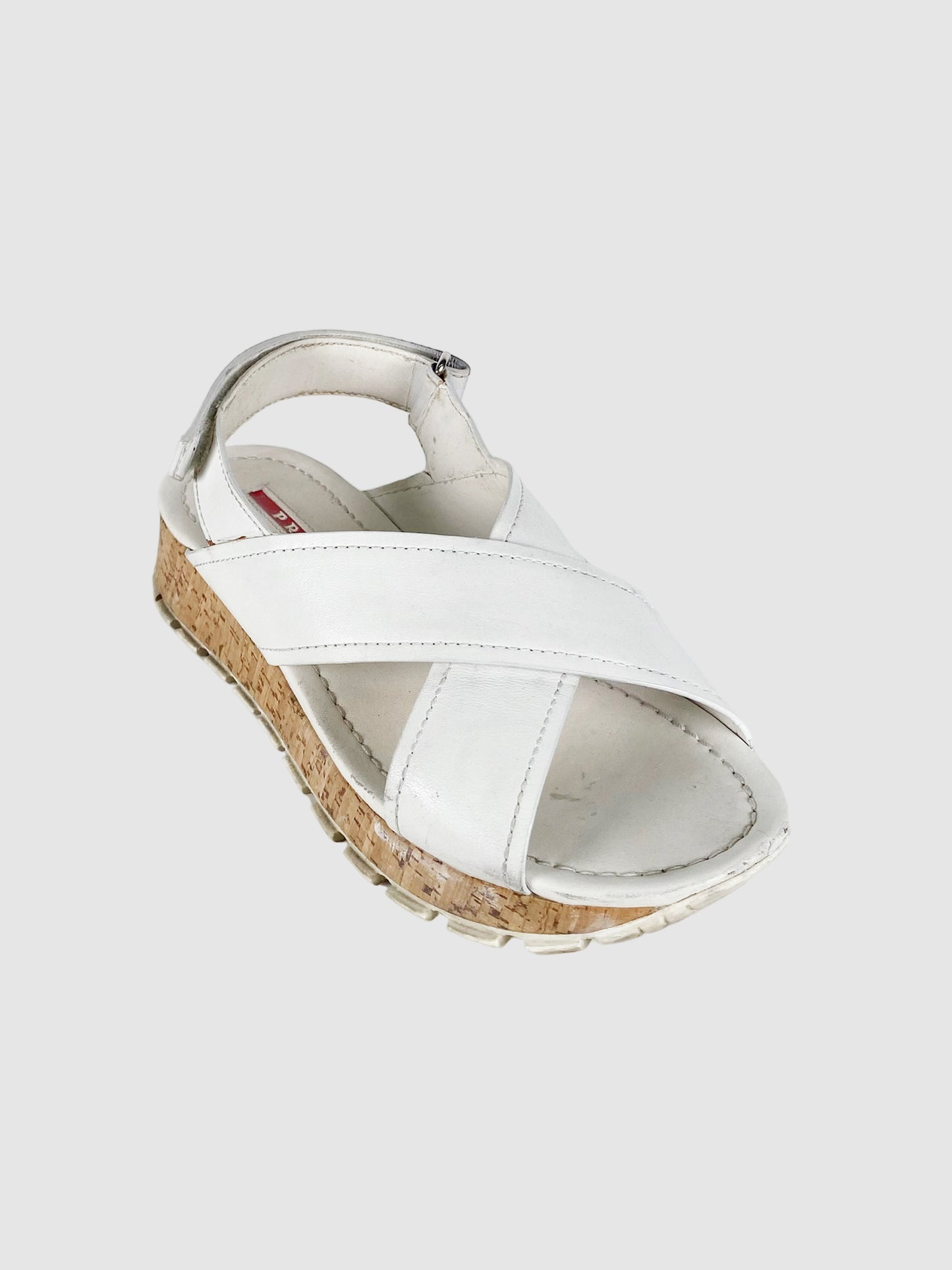 Leather Criss Cross Sandals - Size 35